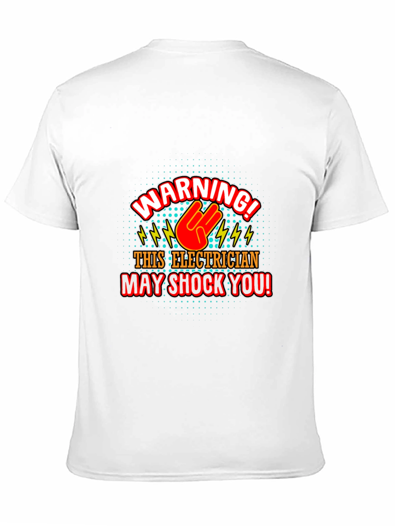Black Electrician Warning T-Shirt view 11