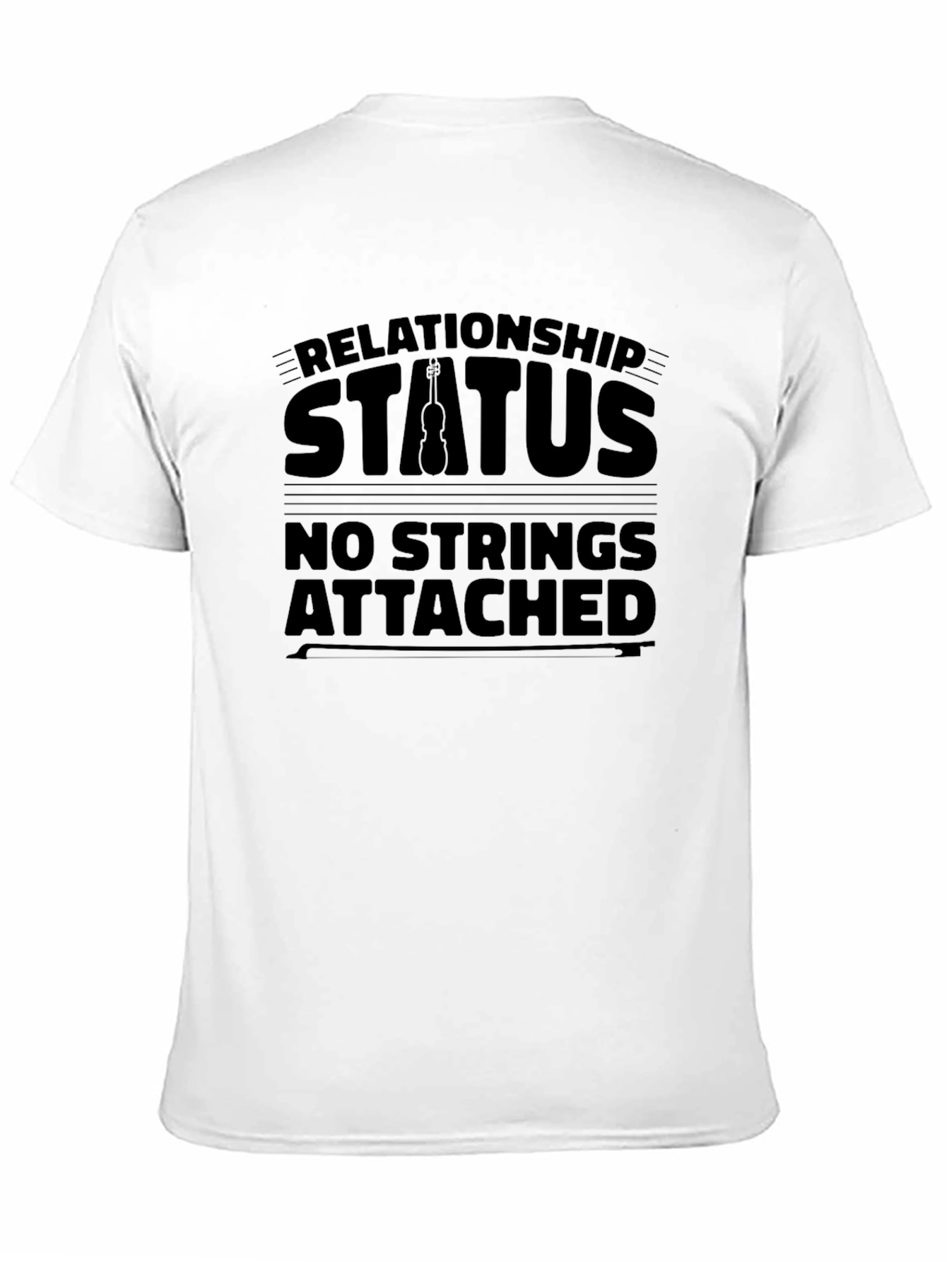 Black Relationship Status T-Shirt - No Strings Attached view 11