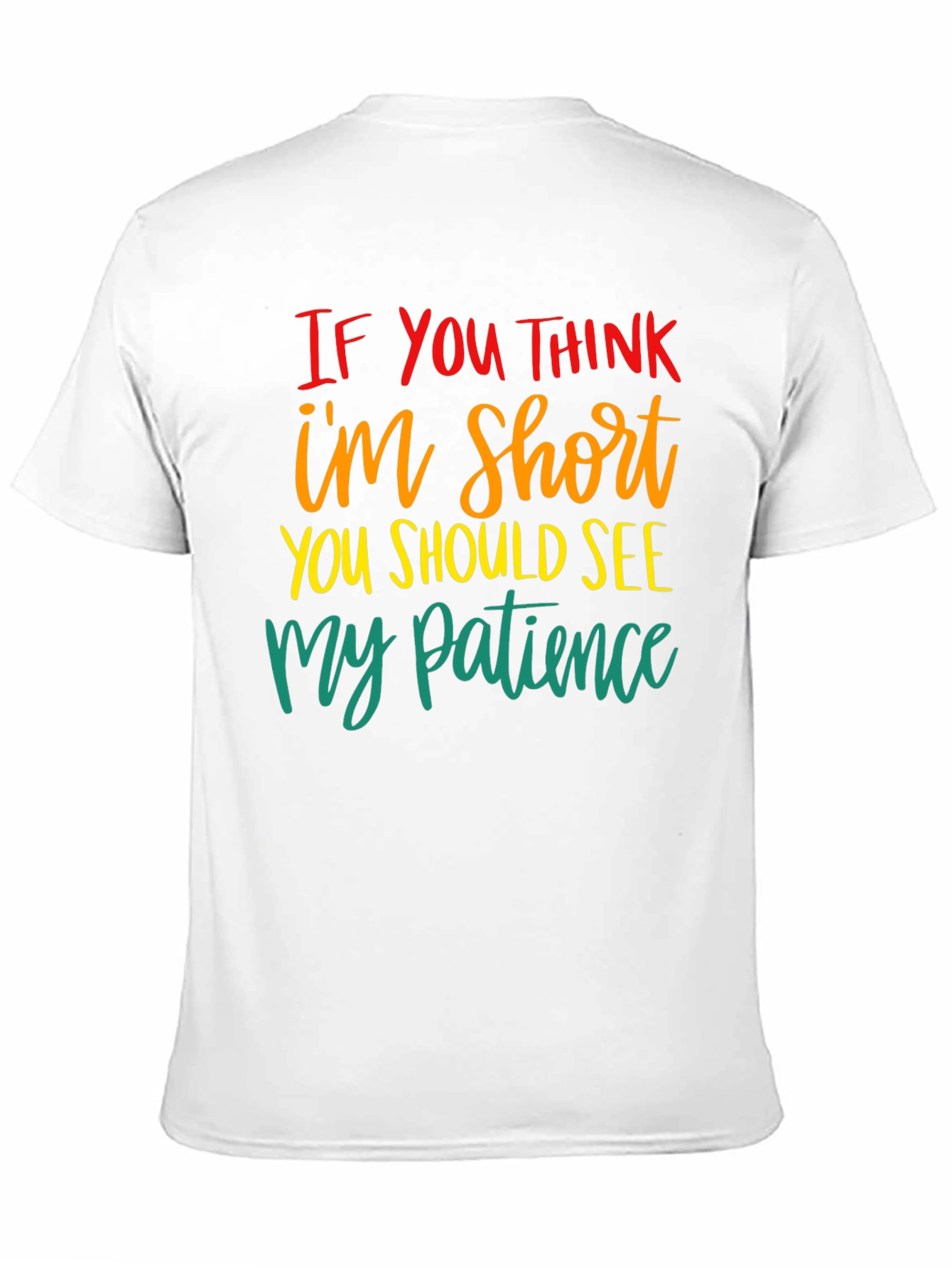 Black Humorous Short Patience Graphic T-Shirt view 11