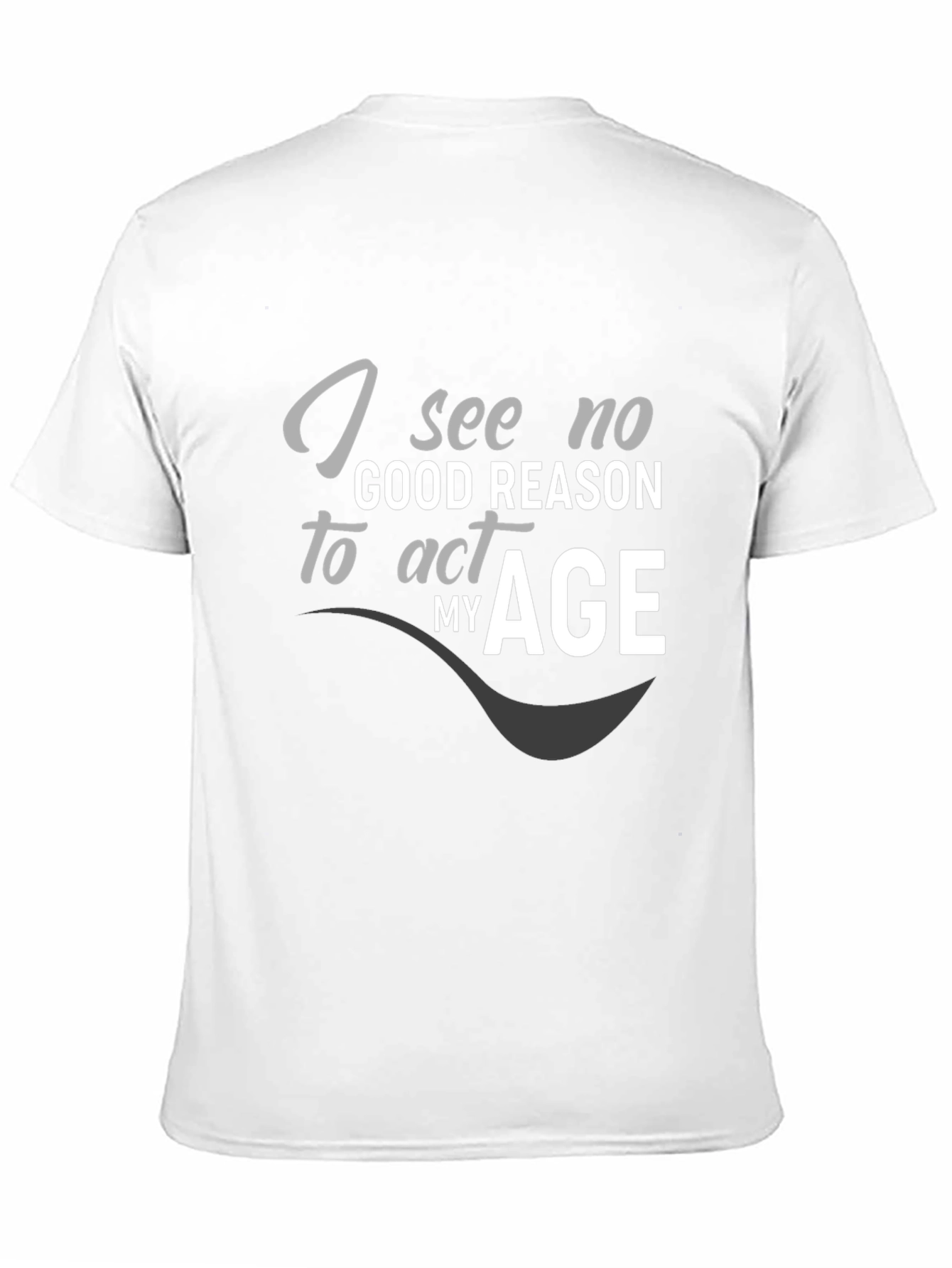 Black I See No Good Reason to Act My Age Graphic T-Shirt view 11