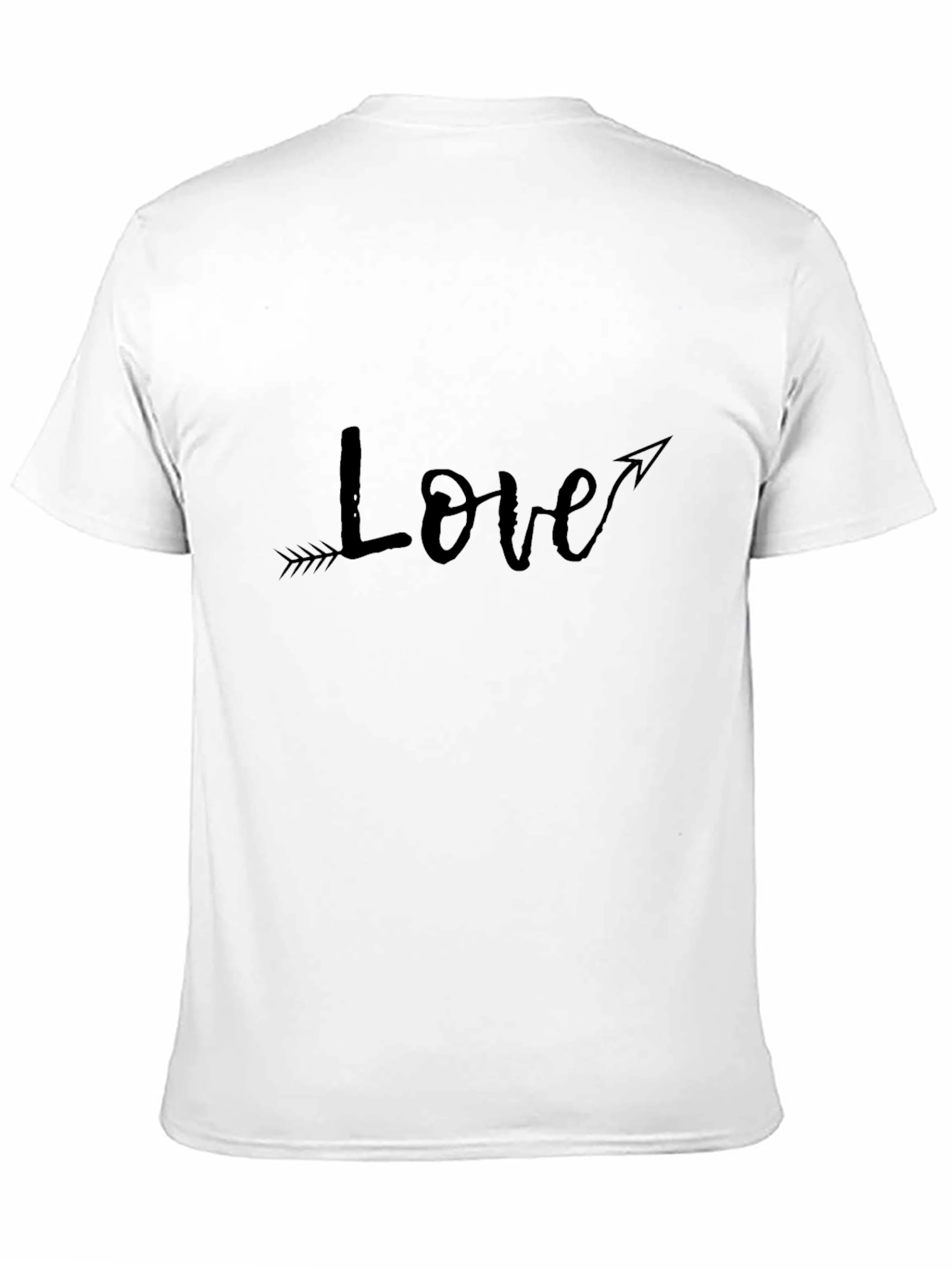 Black Love Arrow Graphic Tee - Black Cotton Casual Shirt view 11