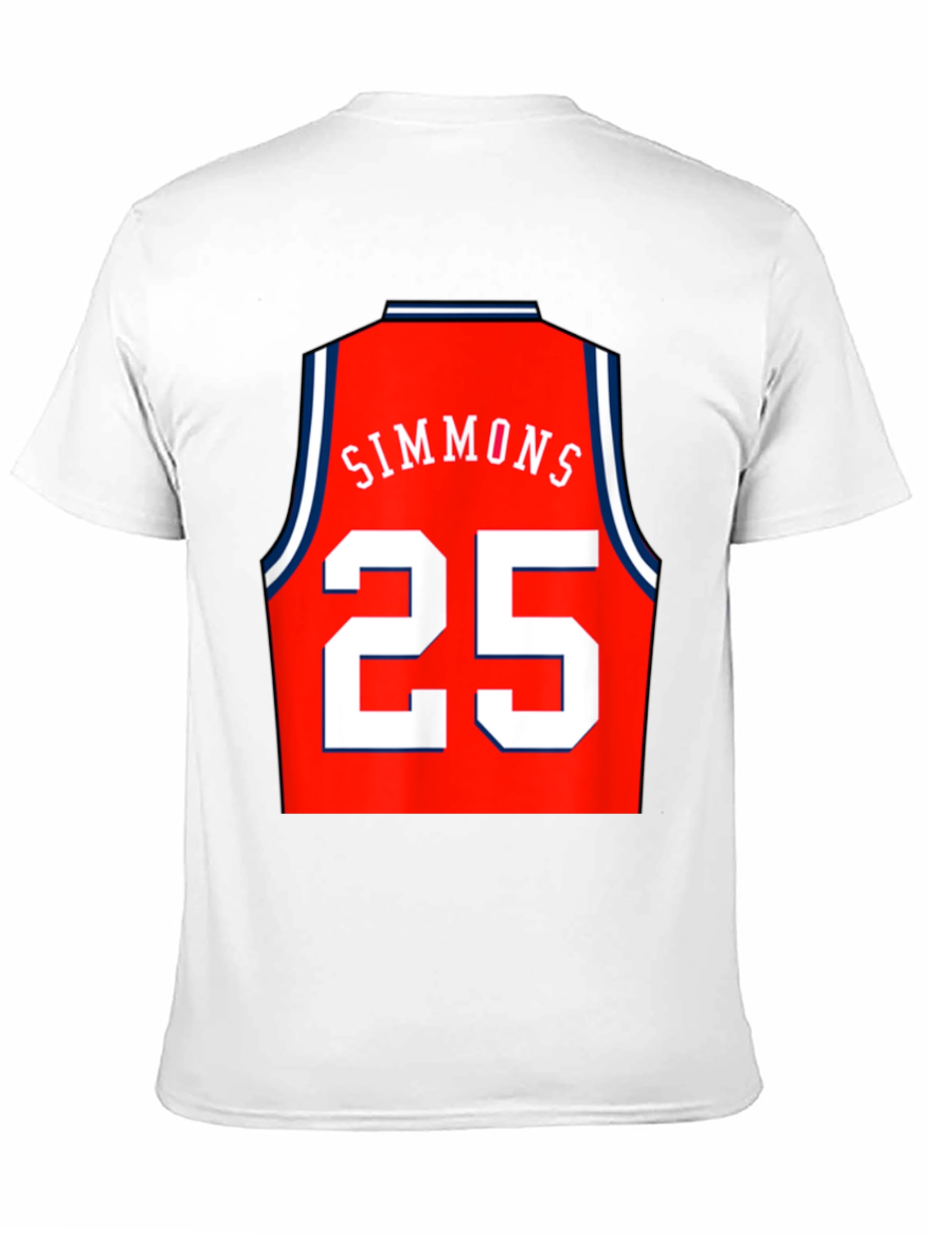 Simmons 25 Basketball Jersey Style Graphic Tee - 11