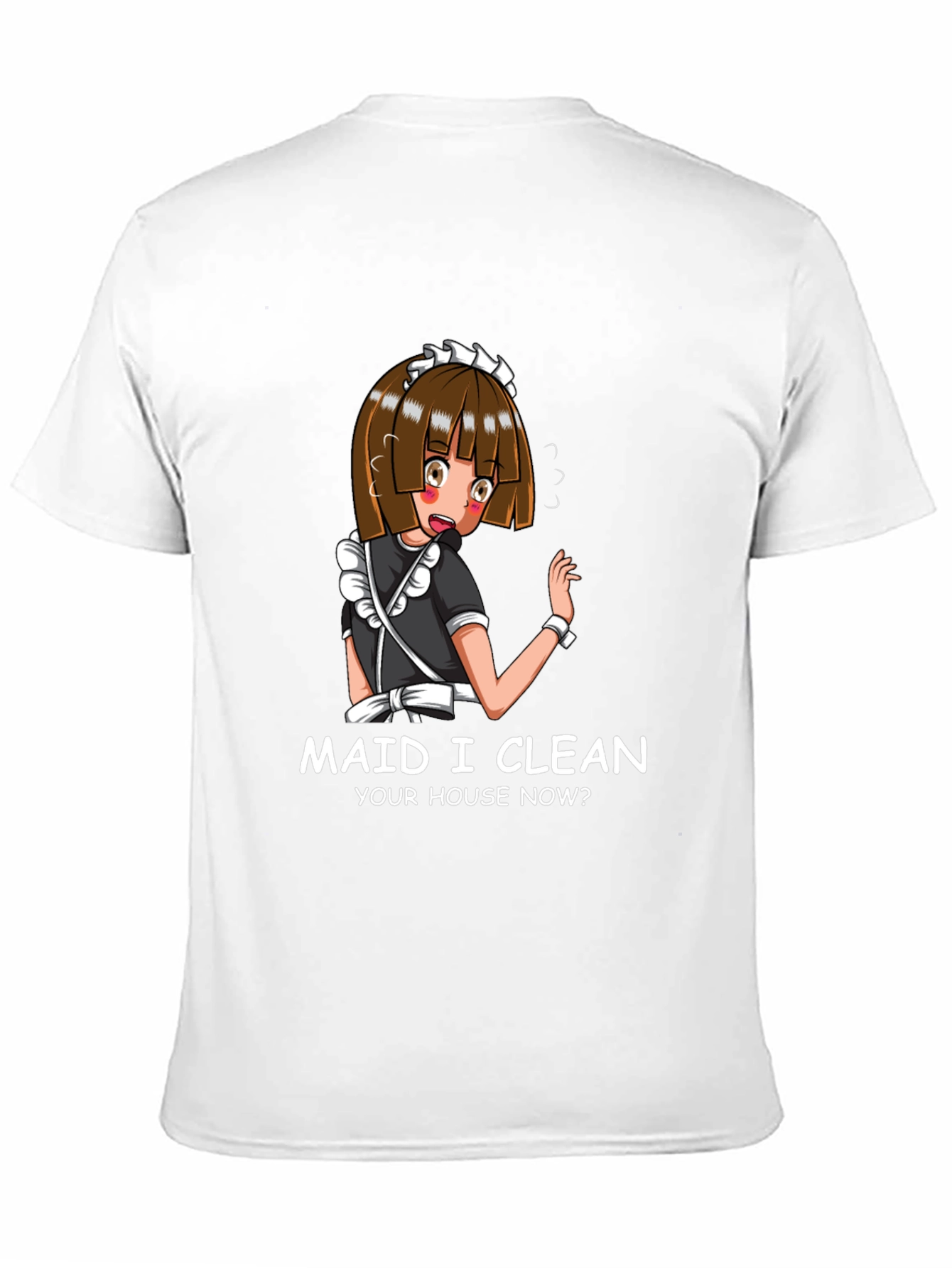 Black Anime Maid Graphic T-Shirt view 11