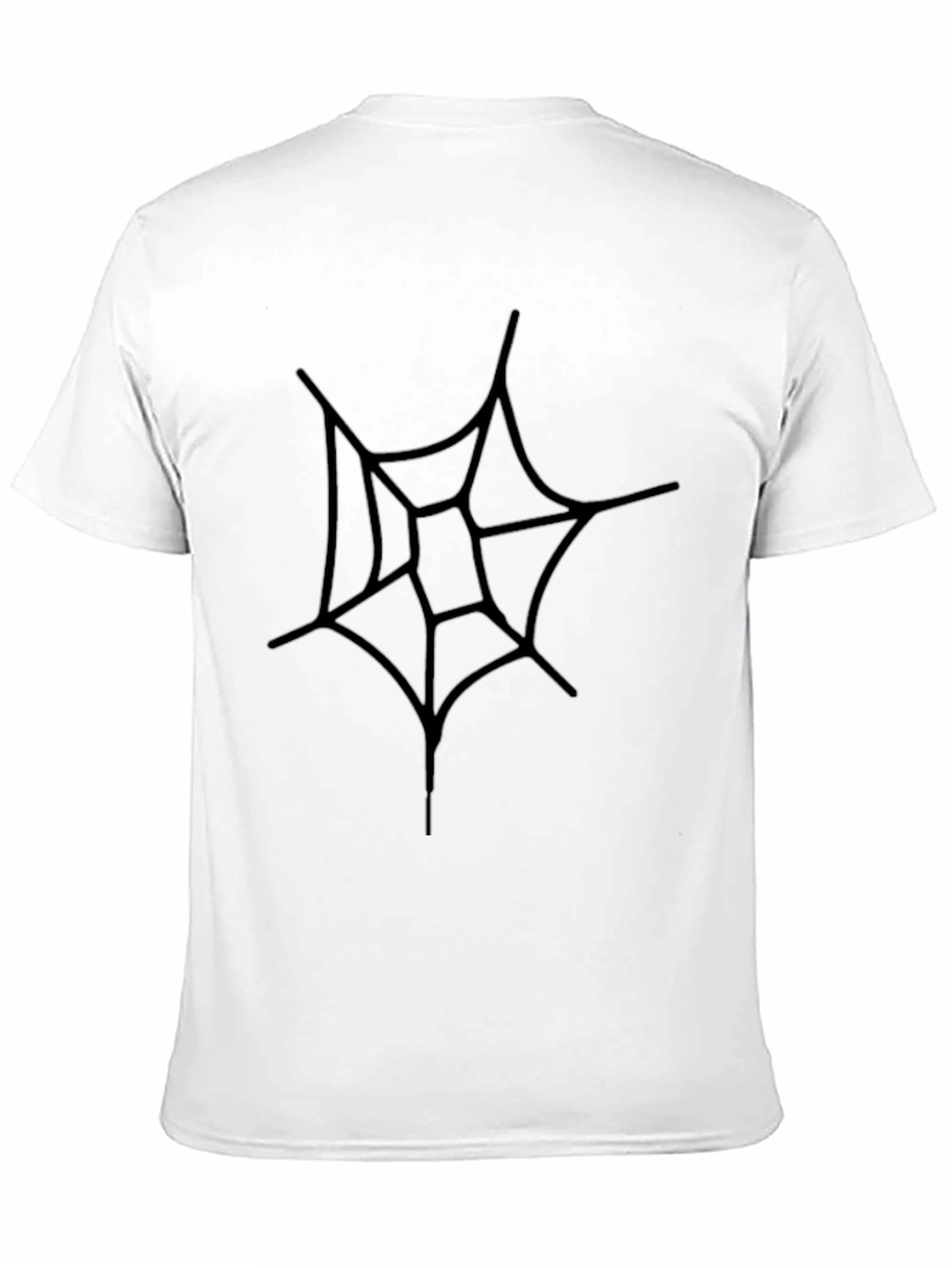 Black Men's Black Spiderweb Graphic T-Shirt view 11