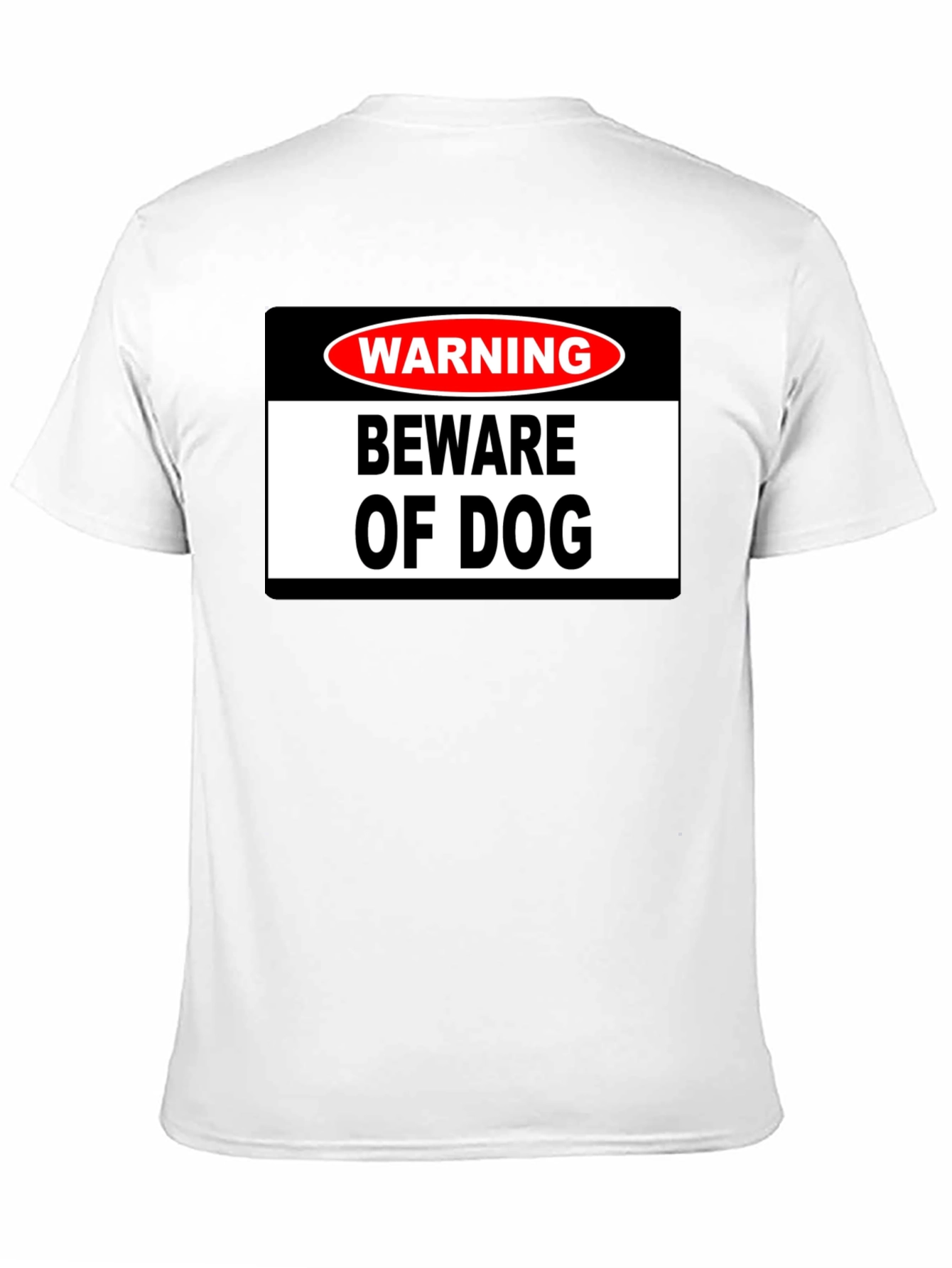 Black Warning Beware of Dog Graphic T-Shirt view 11