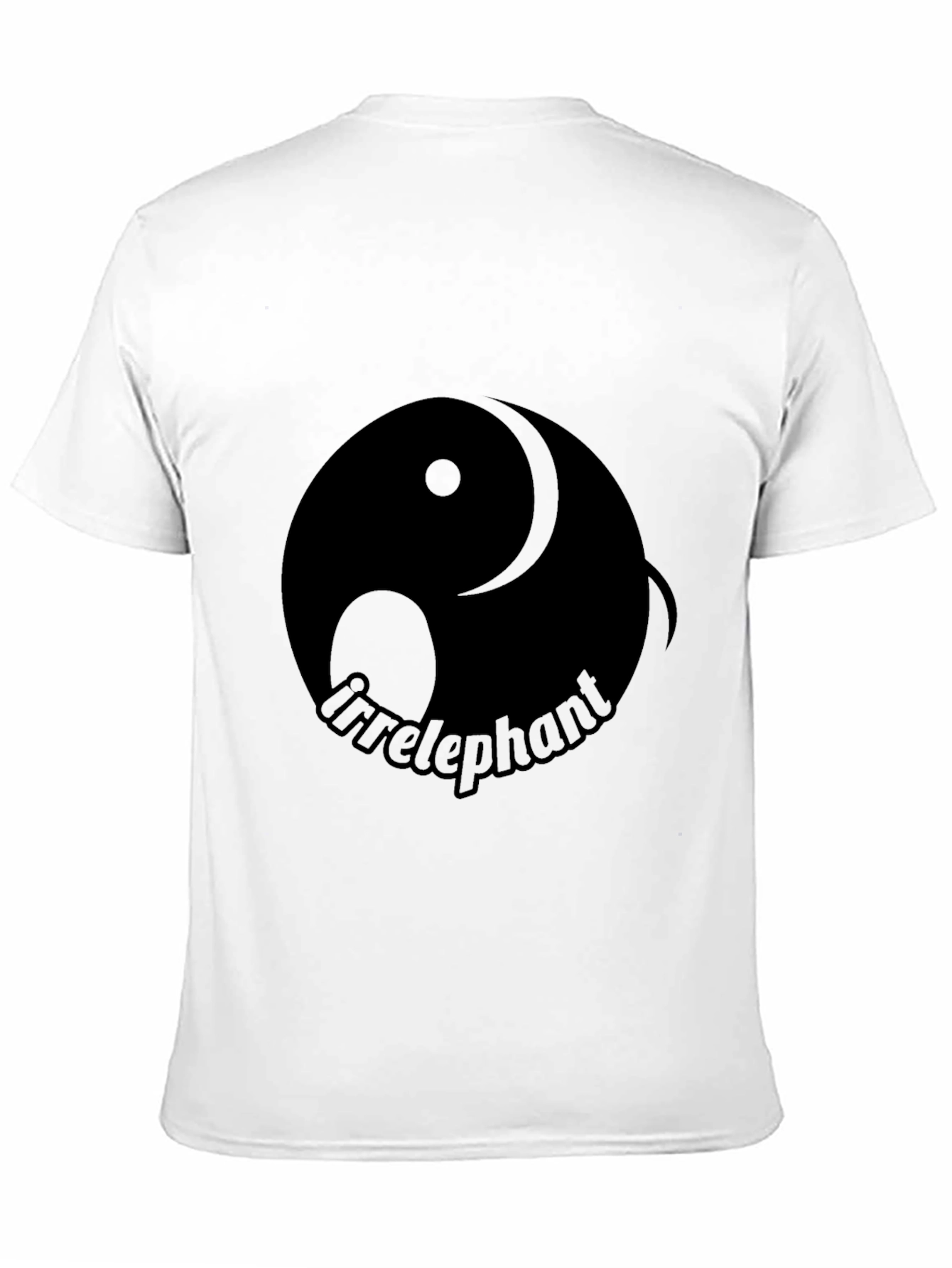Black Irrelephant Yin Yang T-Shirt - Black view 11