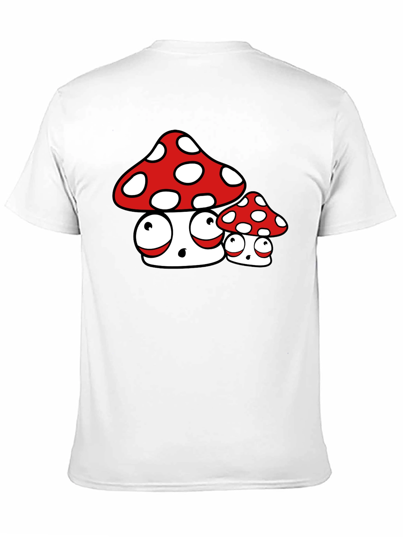 Black Funny Mushroom Graphic Tee view 11