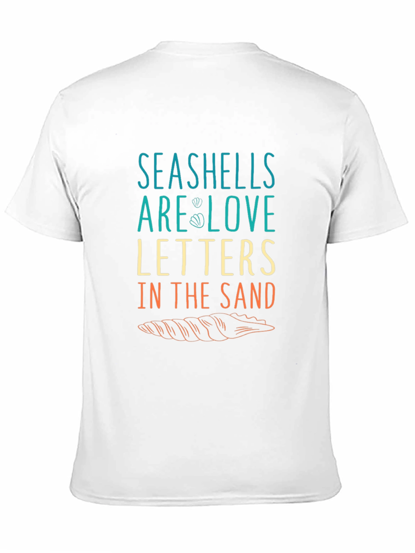 Black Seashells Love Letters Graphic T-Shirt - Black view 11