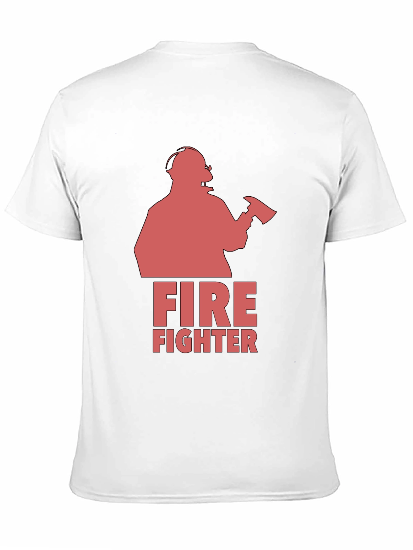 Black Firefighter Graphic Tee - Black Cotton T-Shirt view 11