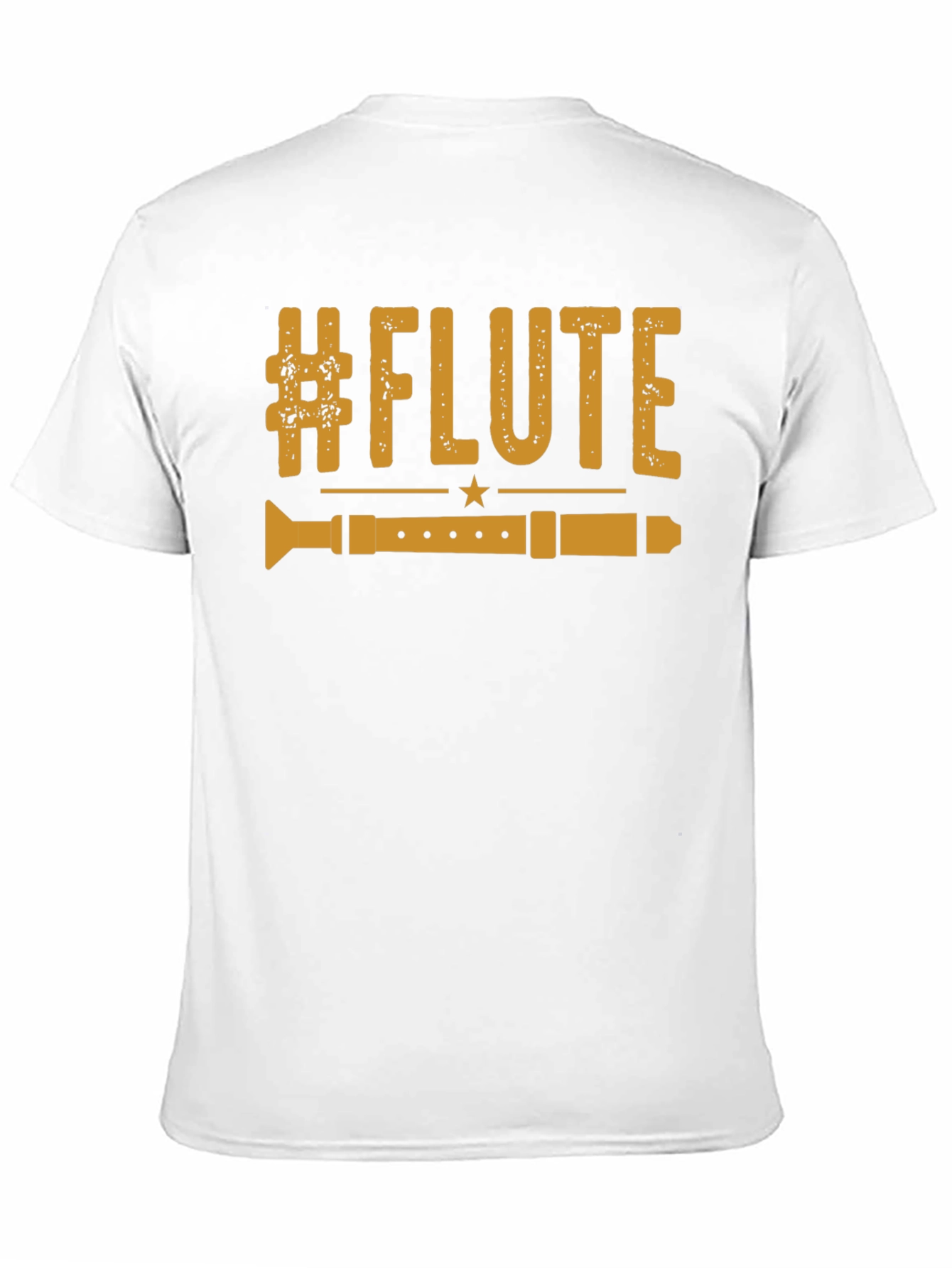 Black #Flute Music Lover T-Shirt - Black Graphic Tee view 11