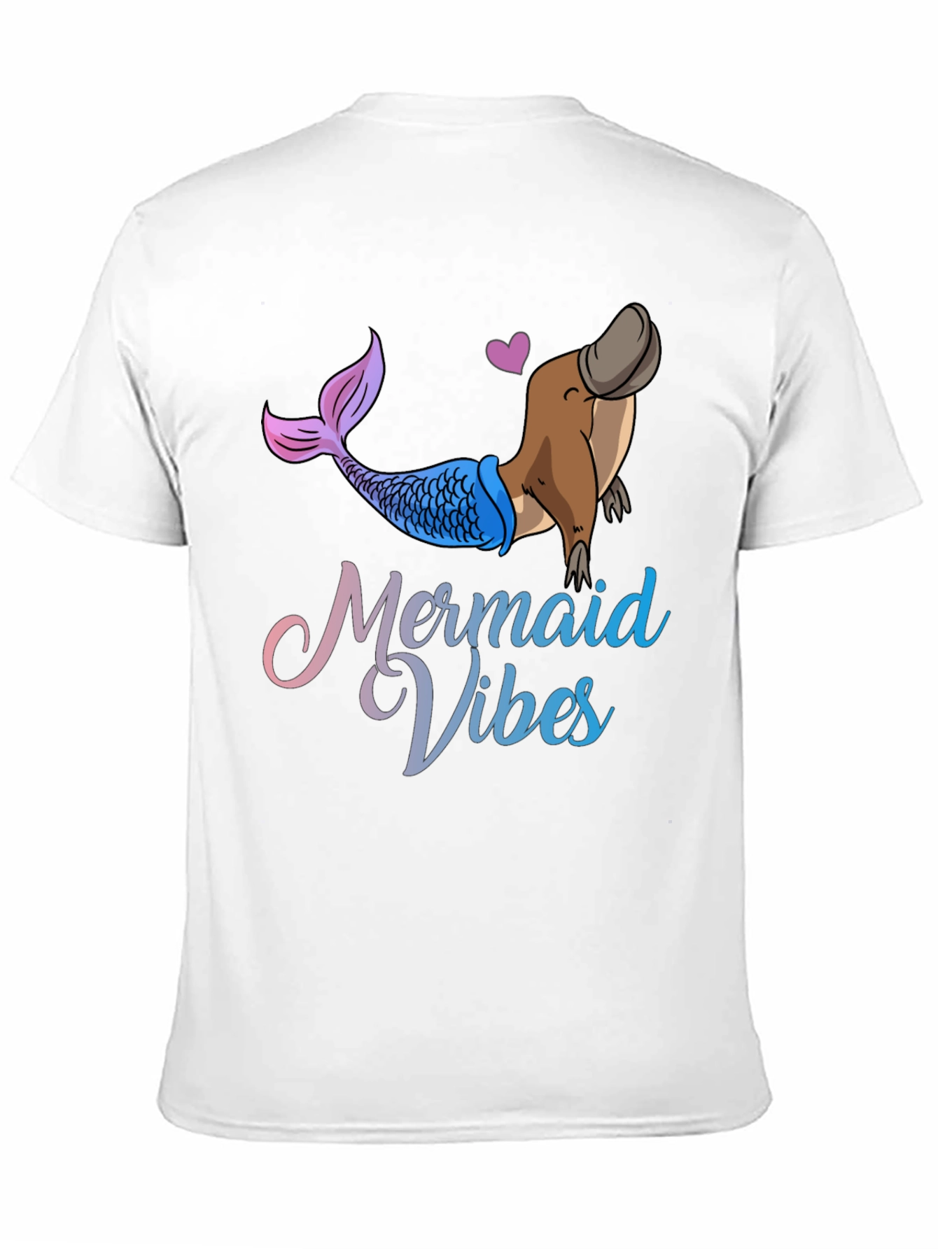 Black Mermaid Vibes Platypus Graphic T-Shirt view 11