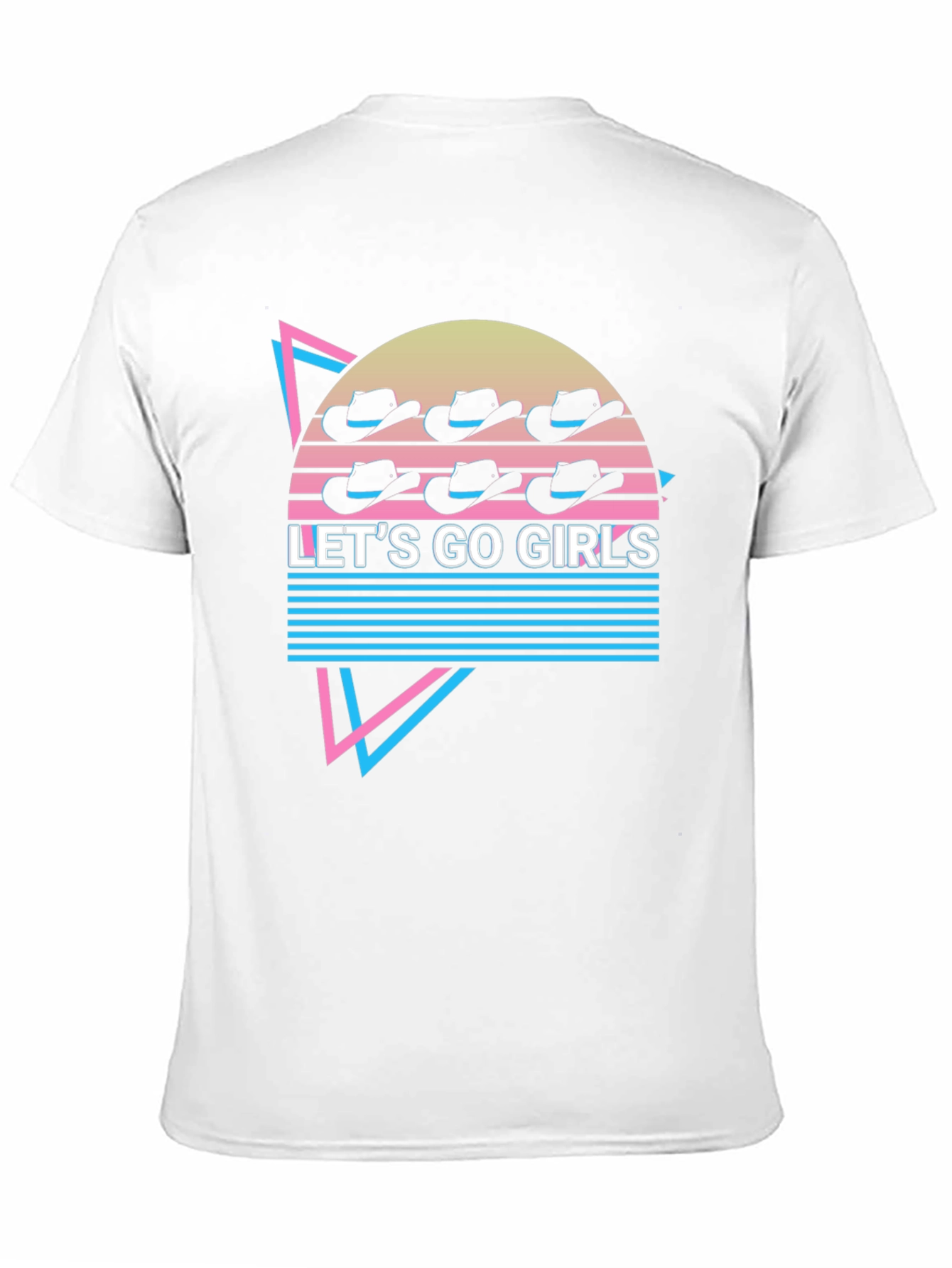 Black Retro Let's Go Girls T-Shirt view 11