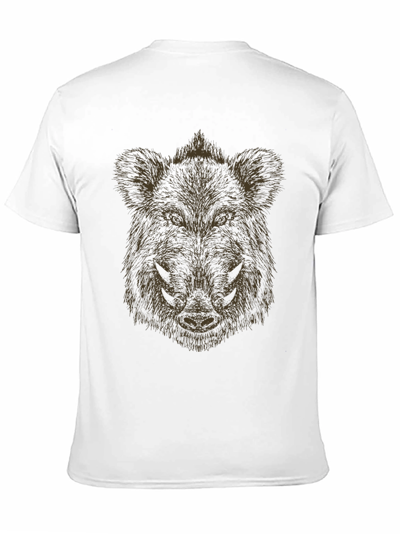 Black Boar Head Graphic Tee - Black Cotton T-Shirt view 11