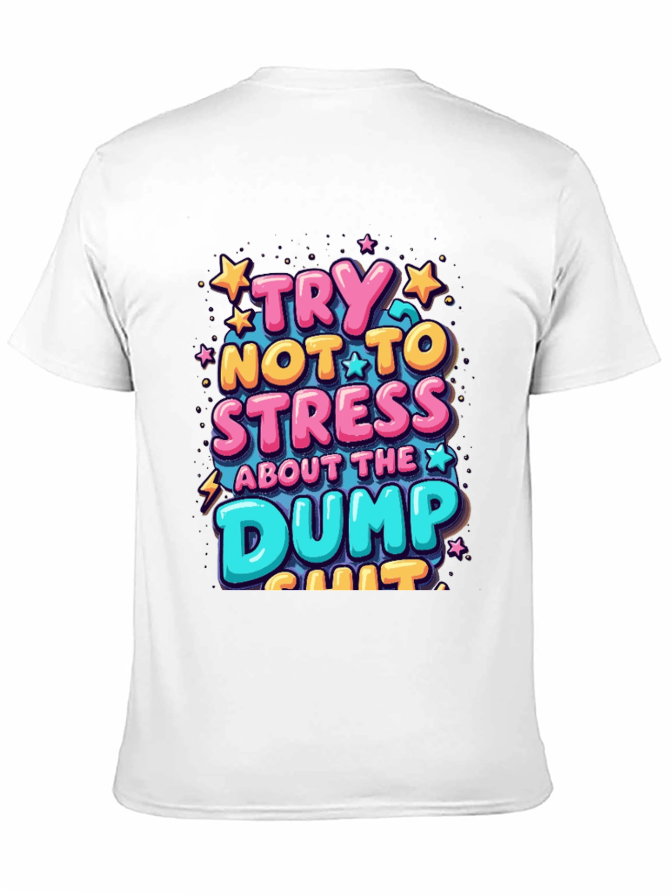 Black Try Not To Stress Graphic Tee view 11