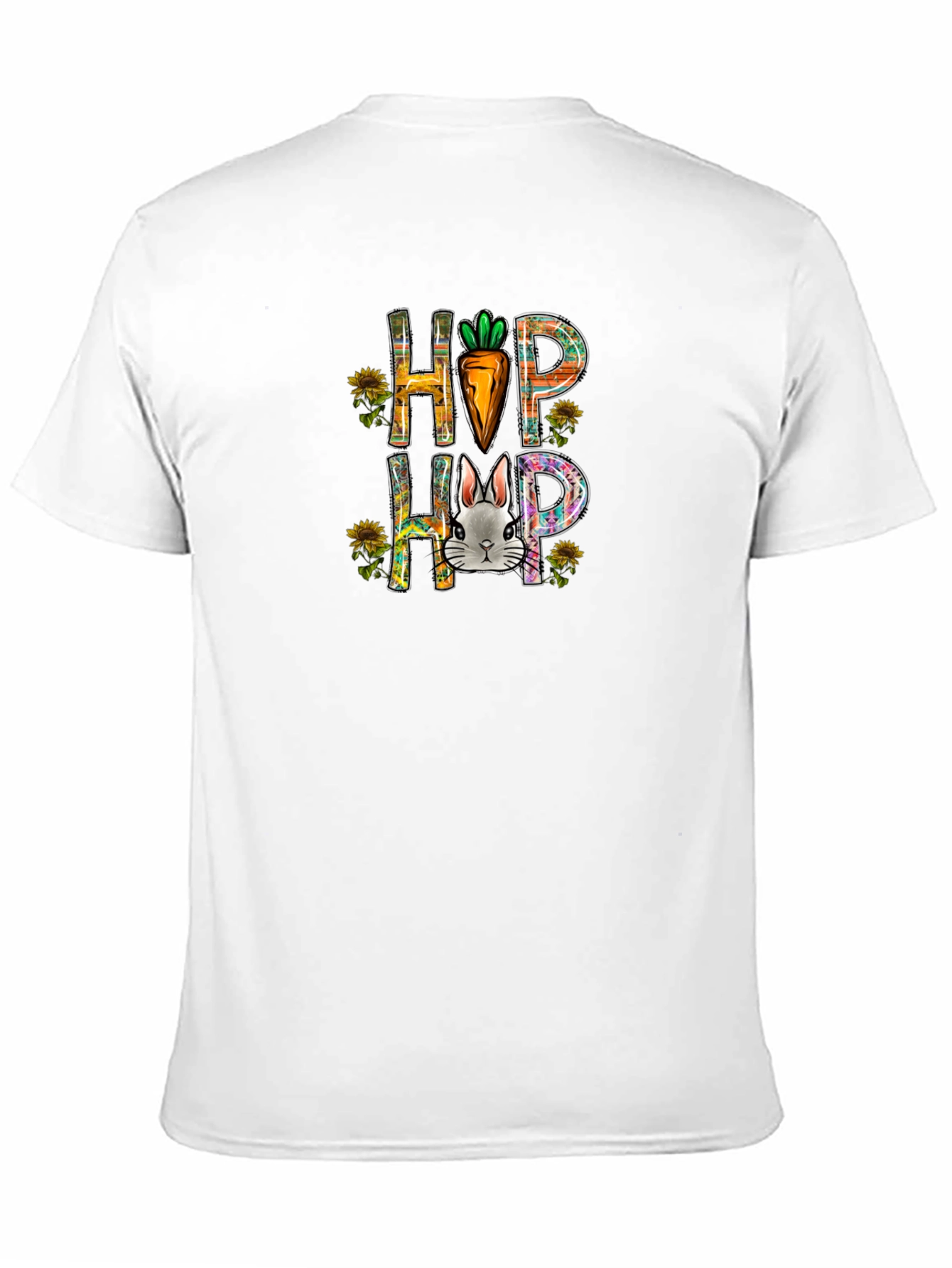 Black Hop Hip Easter Bunny Carrot T-Shirt view 11