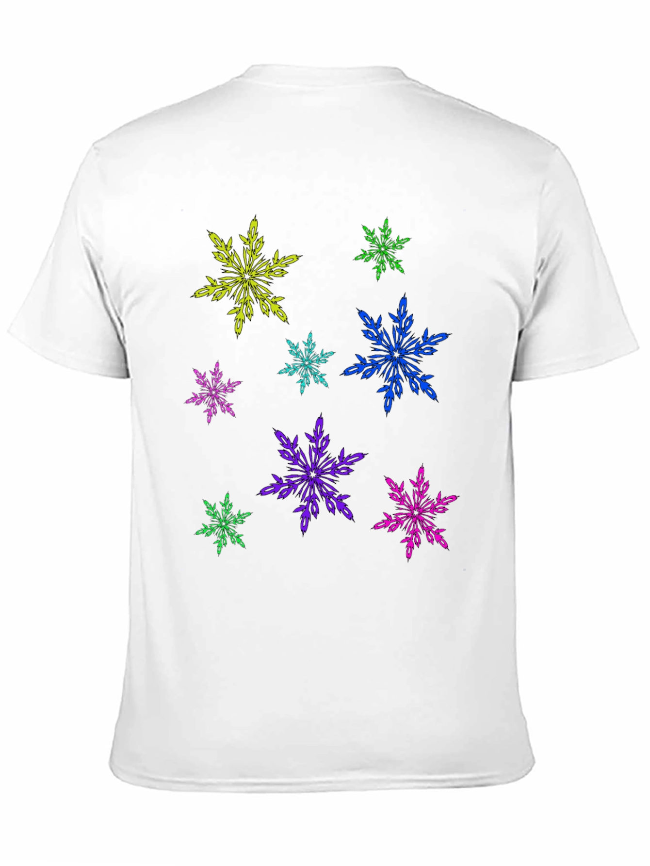 Black Funky Snowflake Graphic Tee - Black view 11