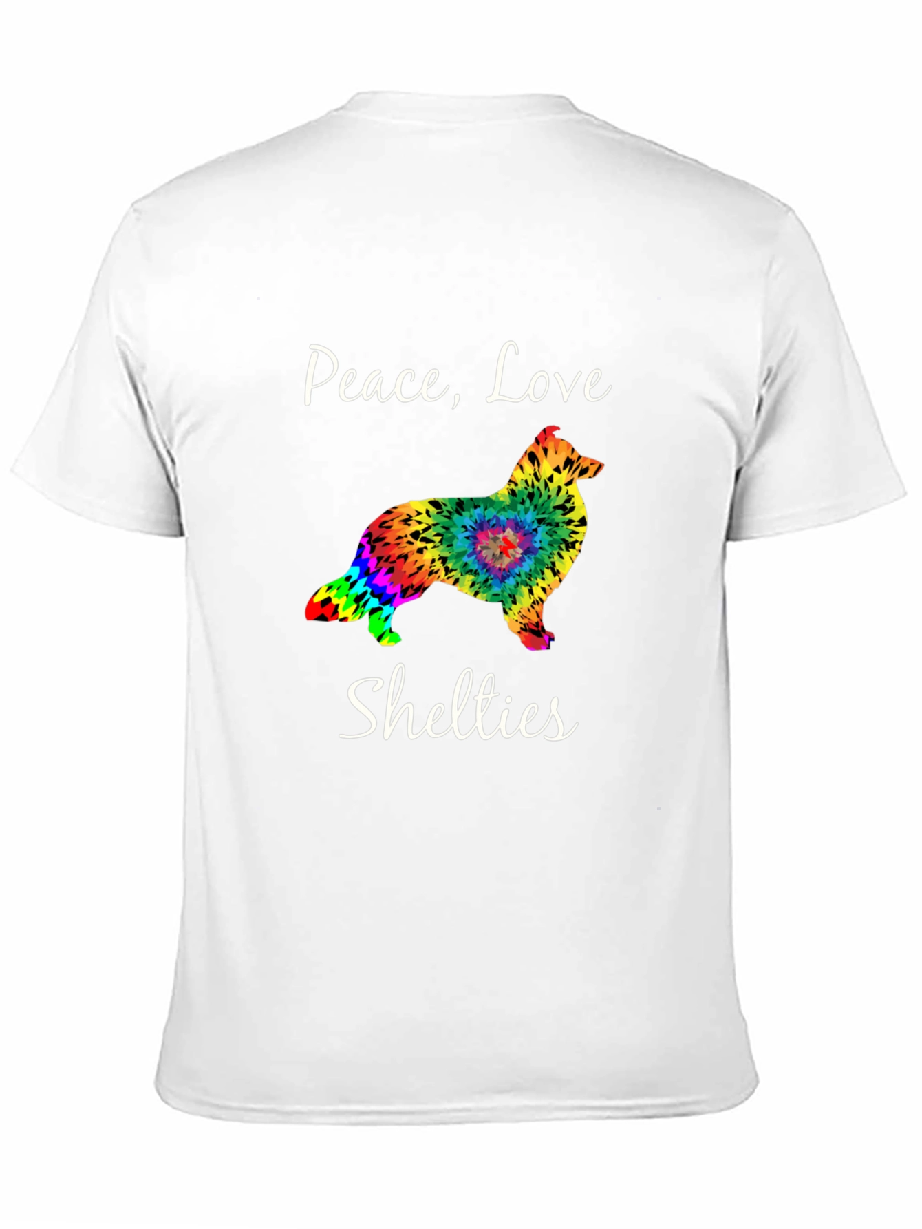 Black Peace Love Shelties T-Shirt - Black view 11