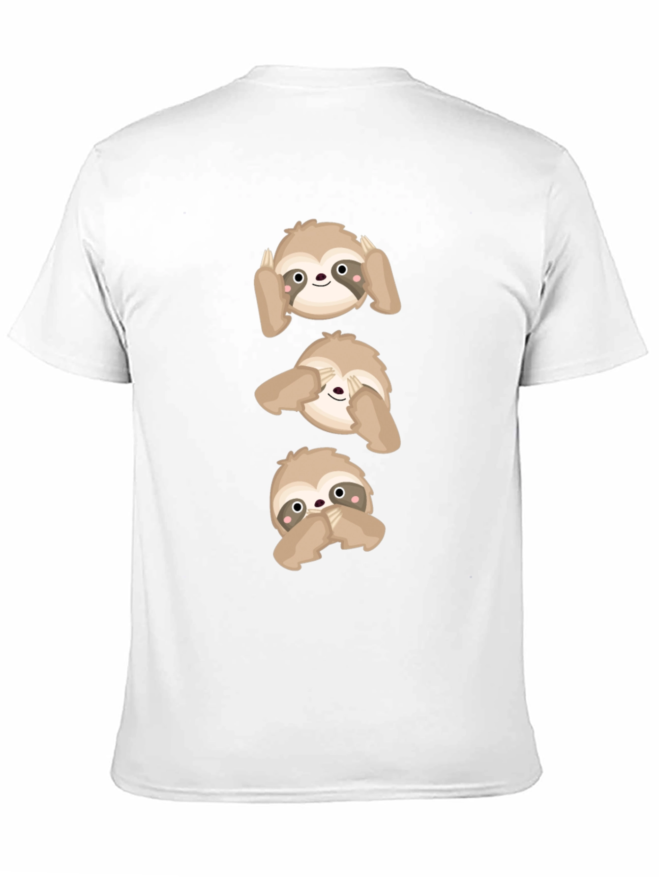Black Hear, See, Speak No Evil Sloth Graphic Tee view 11