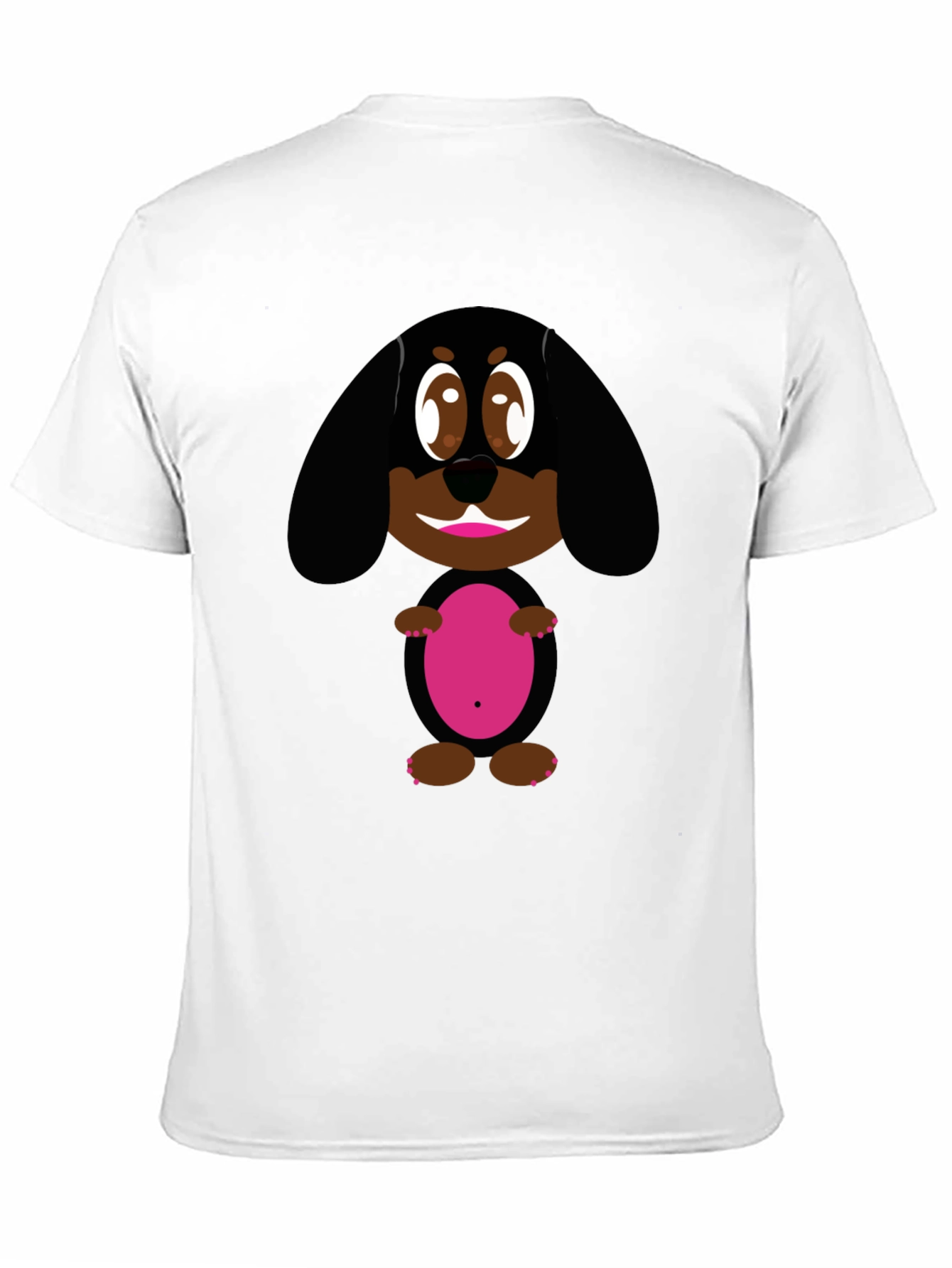 Black Cute Dog Graphic Black T-Shirt view 11