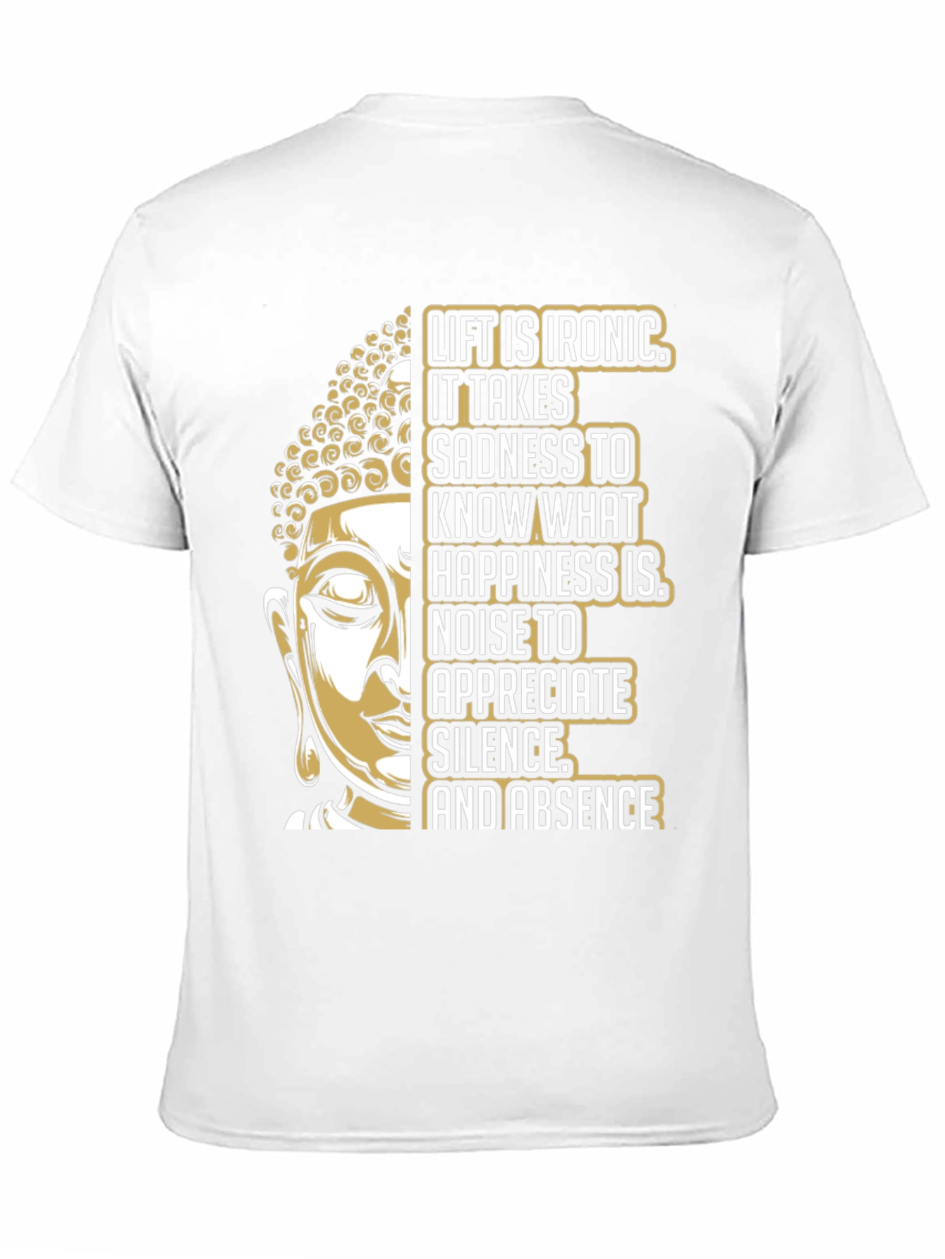 Black Buddha Graphic Print T-Shirt - Ironic Life view 11