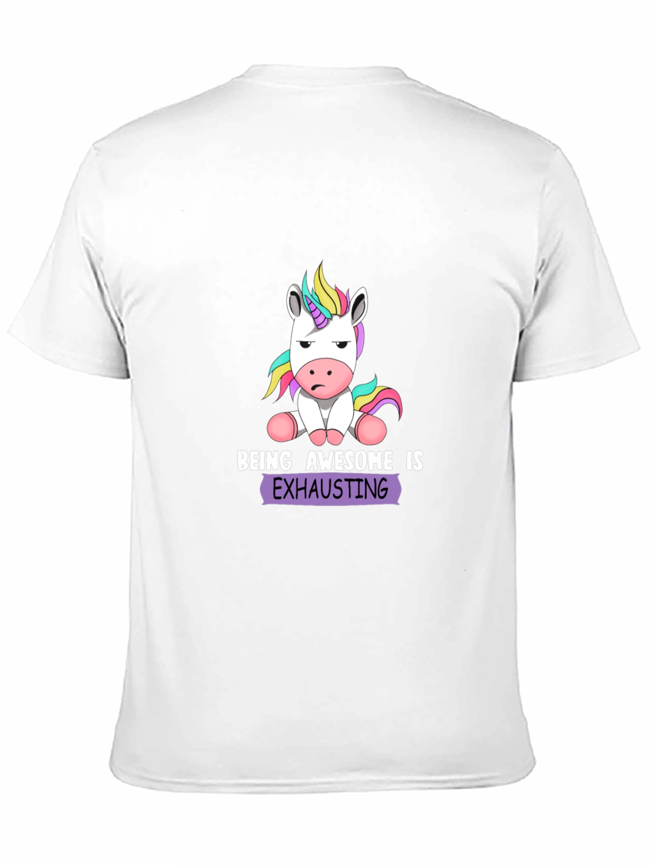 Black Being Awesome is Exhausting - Unicorn T-Shirt view 11