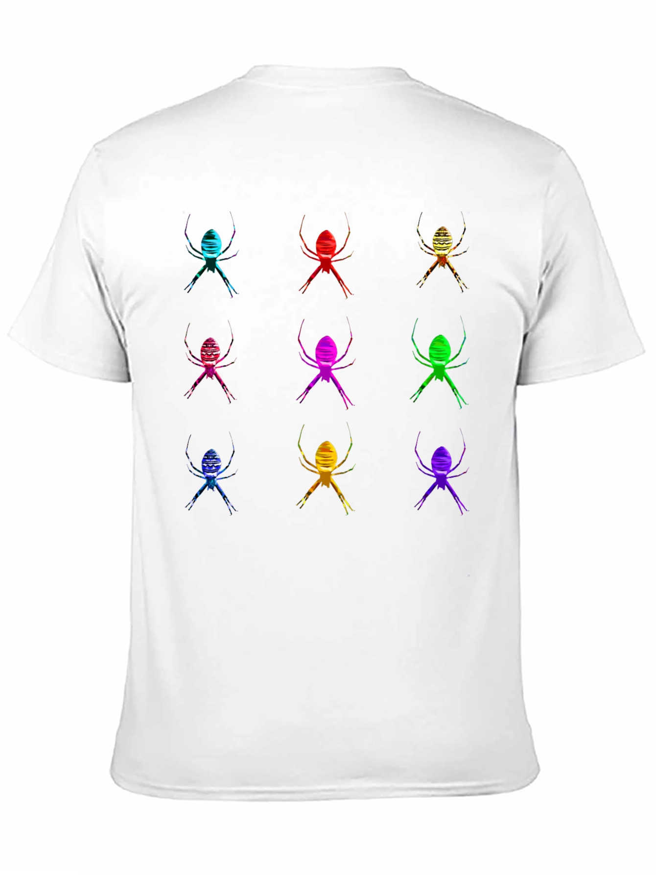 Black Spider Print Black Cotton T-Shirt - Modern Graphic Tee view 11