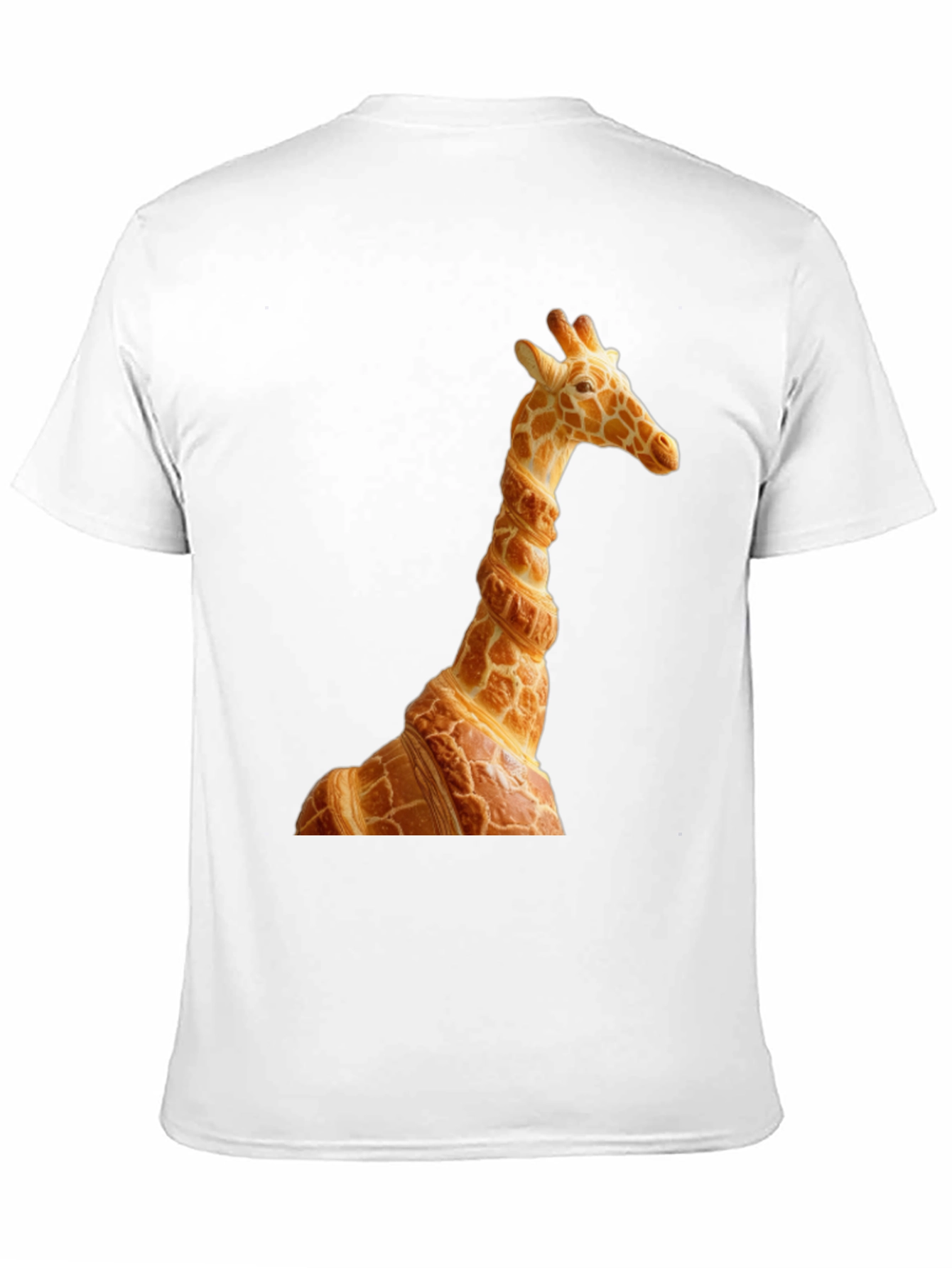Black Croissant Giraffe Graphic Tee - Novelty Humor view 11