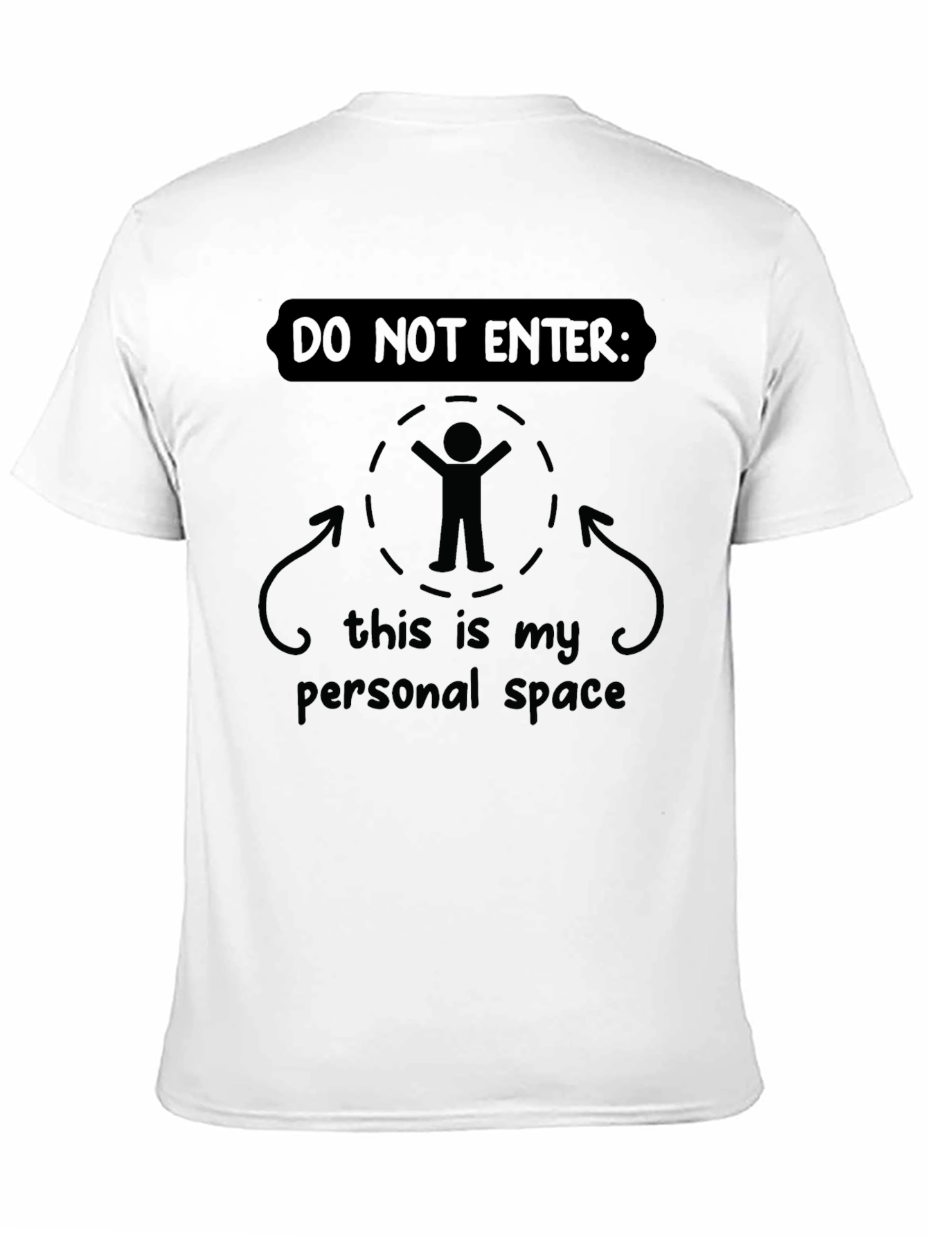 Black Personal Space T-Shirt - Funny Introvert Tee view 11