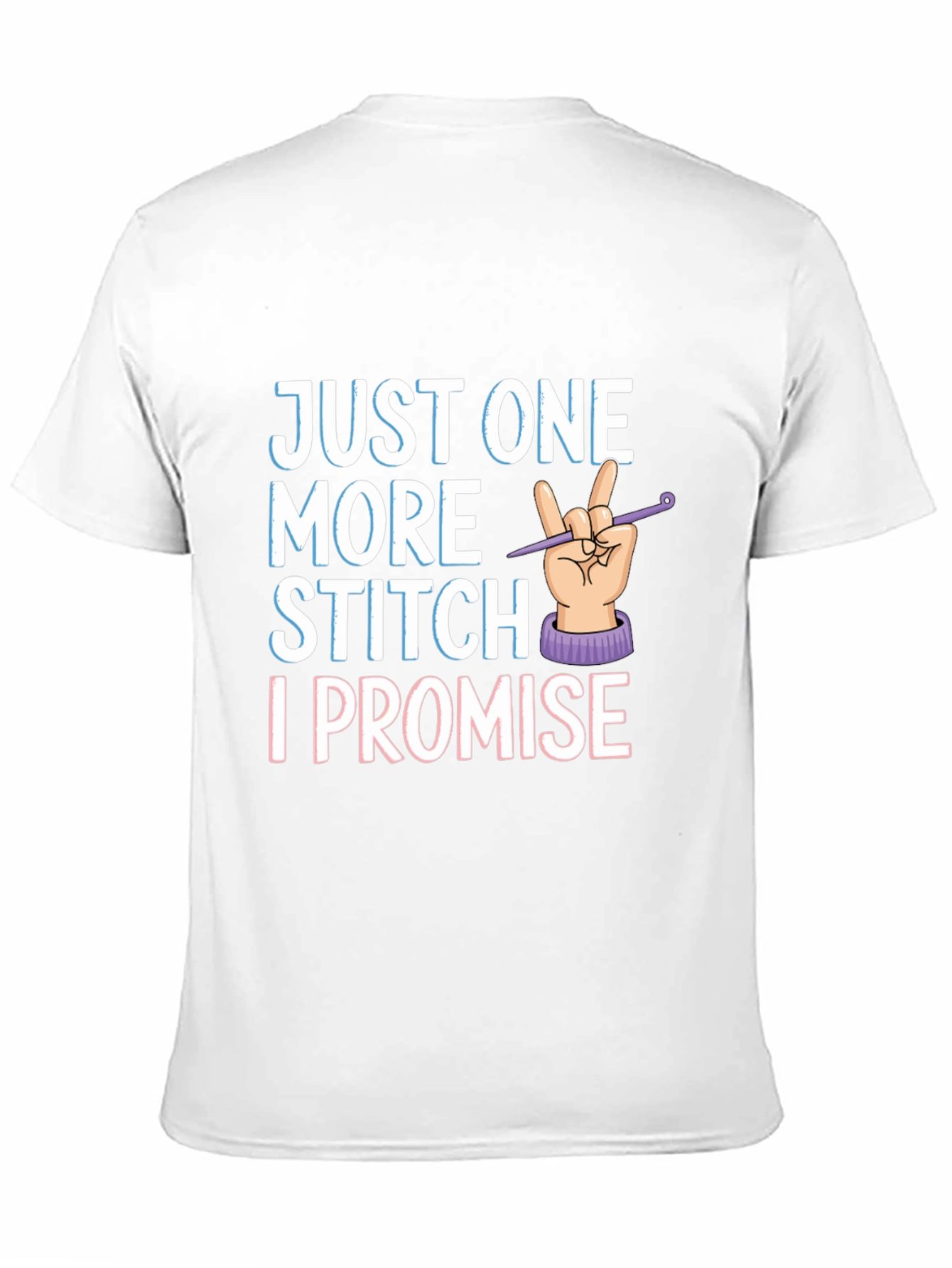 Black Just One More Stitch T-Shirt - Knitting Lover's Tee view 11
