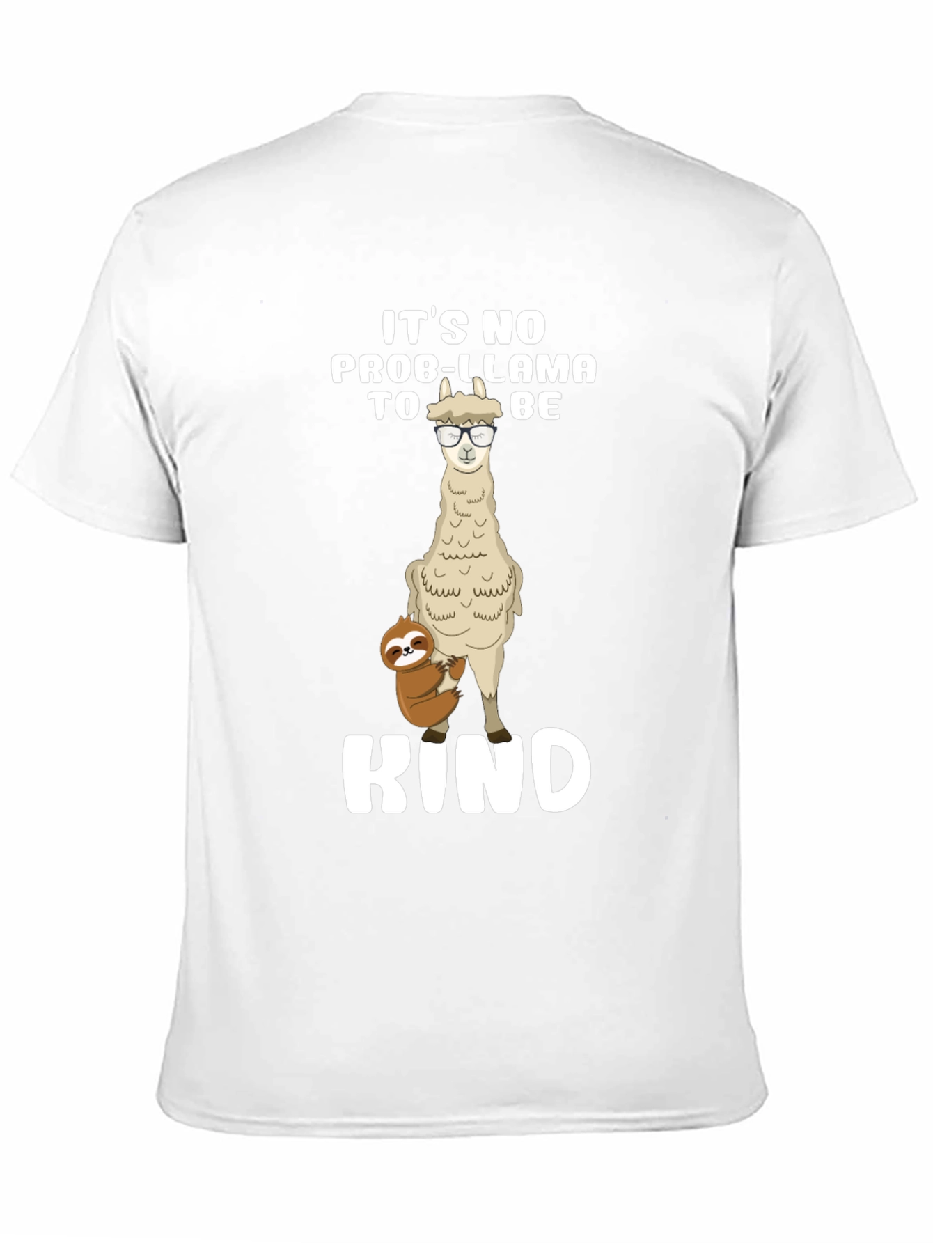Black No Prob-Llama To Be Kind Black T-Shirt view 11