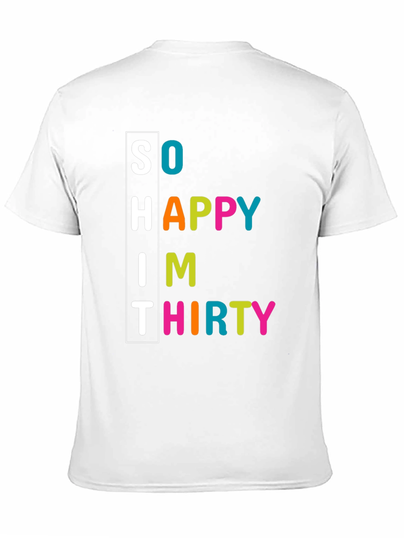 Black So Happy I'm Thirty T-Shirt - Birthday Celebration Tee view 11