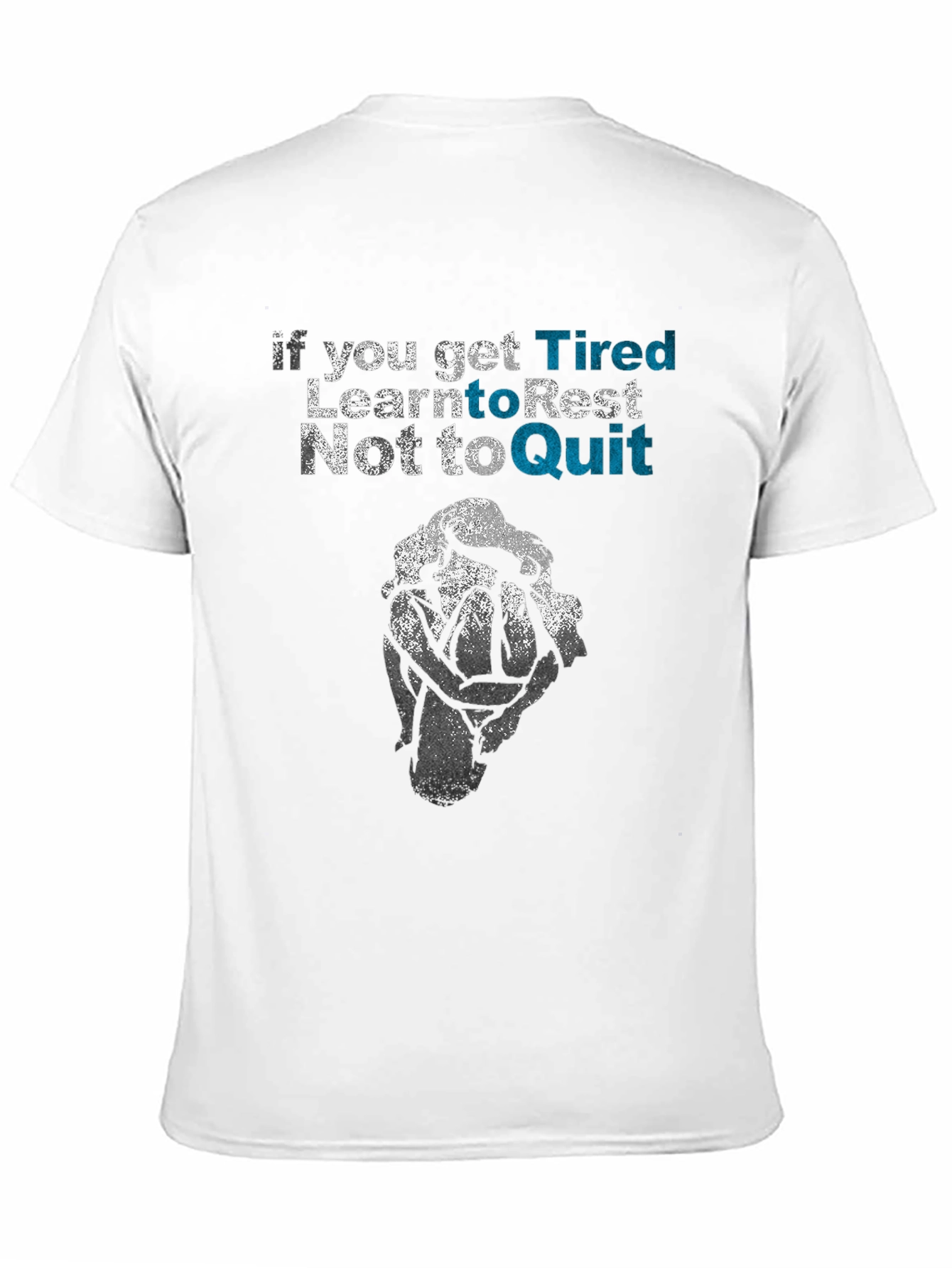 Black Motivational Graphic Tee: Rest, Don't Quit view 11