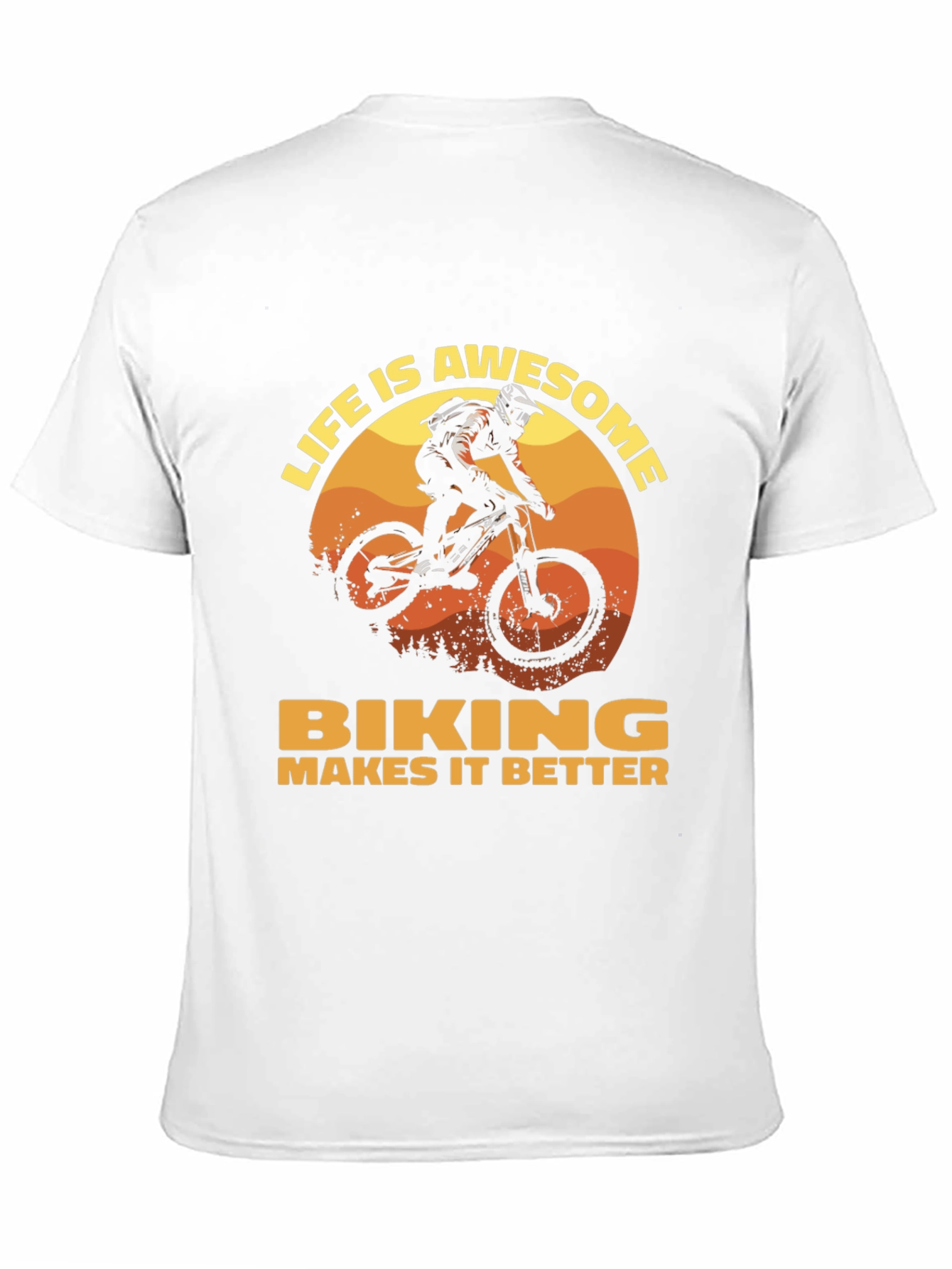 Black Life Is Awesome Biking T-Shirt view 11