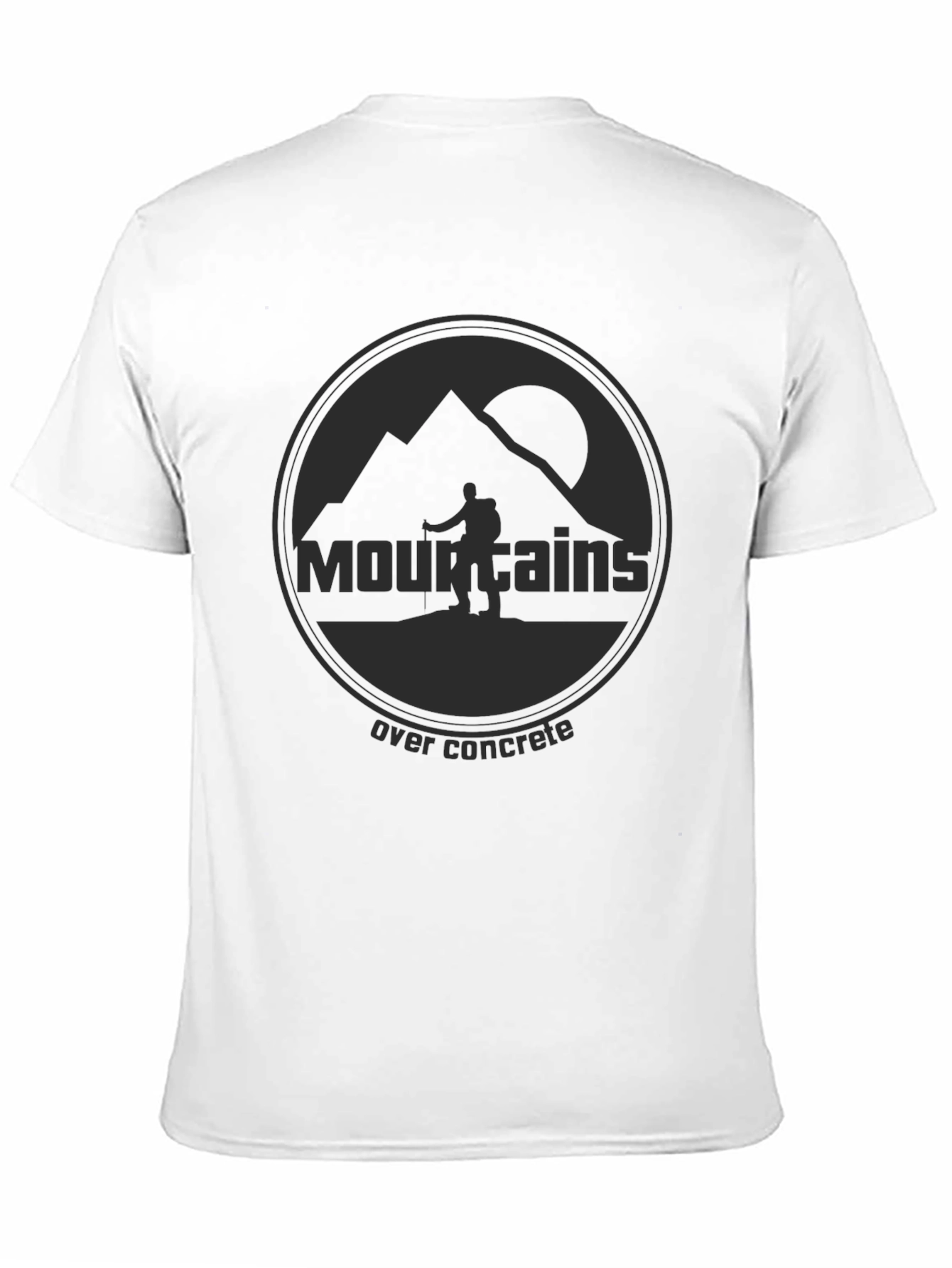 Black Mountains Over Concrete Graphic T-Shirt view 11