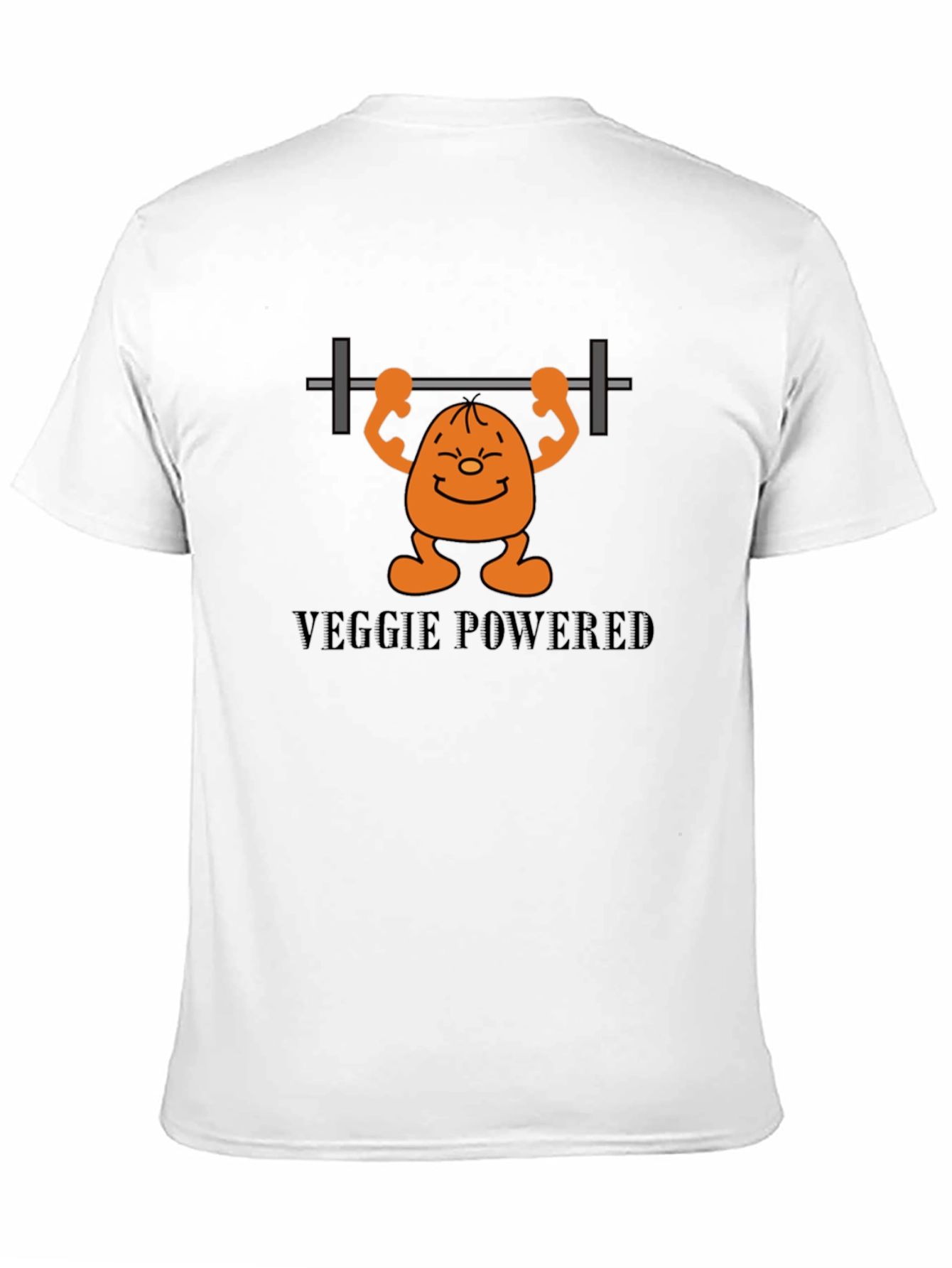 Black Veggie Powered Workout T-Shirt view 11