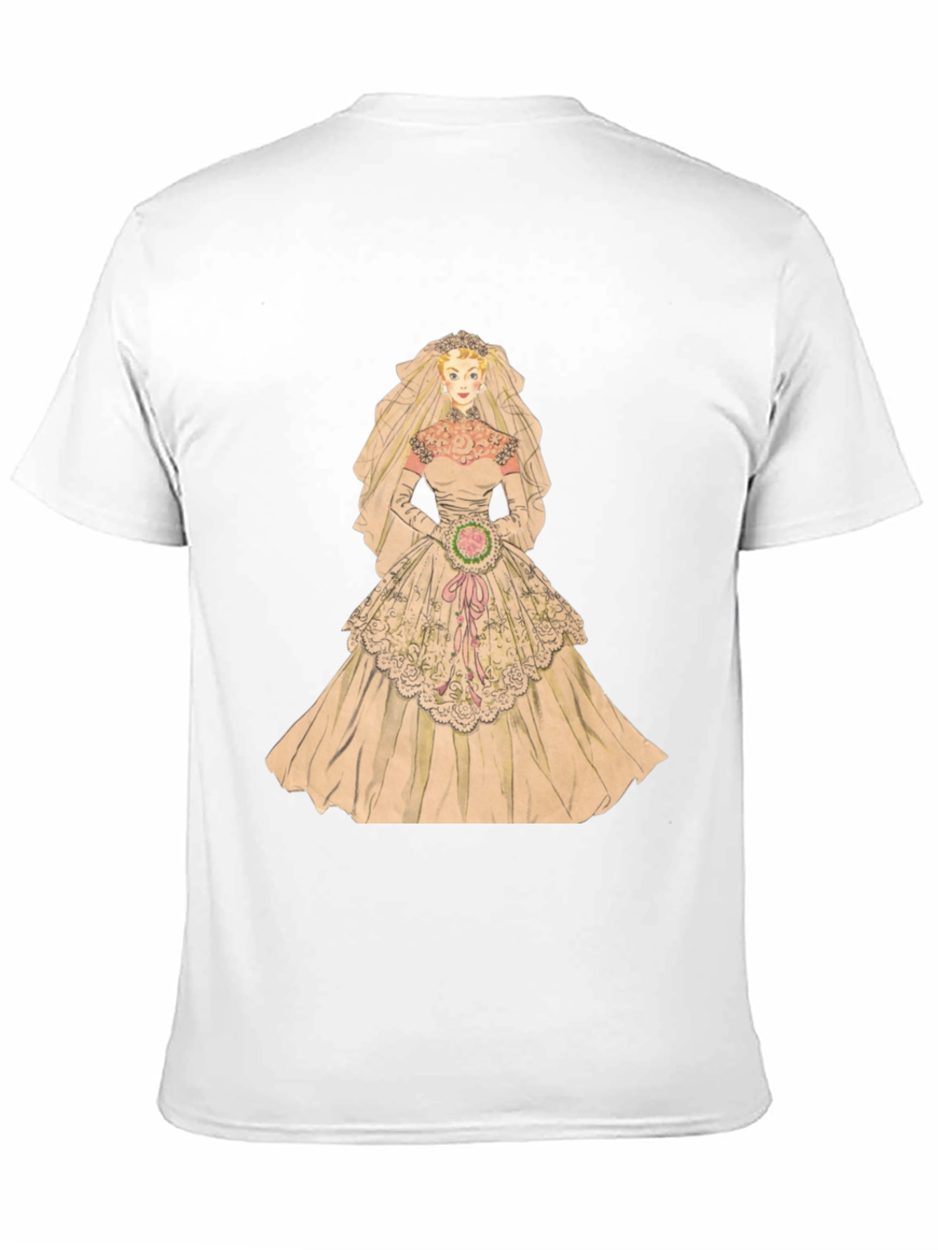 Bride T-Shirt - Vintage Wedding Dress Graphic Tee - 11