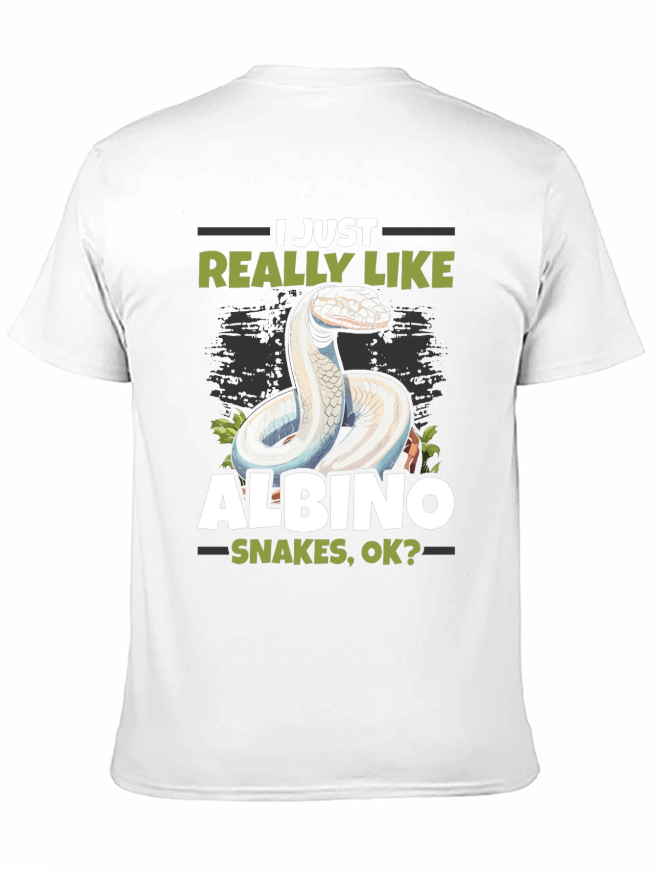 Black Albino Snake Lover T-Shirt - Reptile Pet Tee view 11