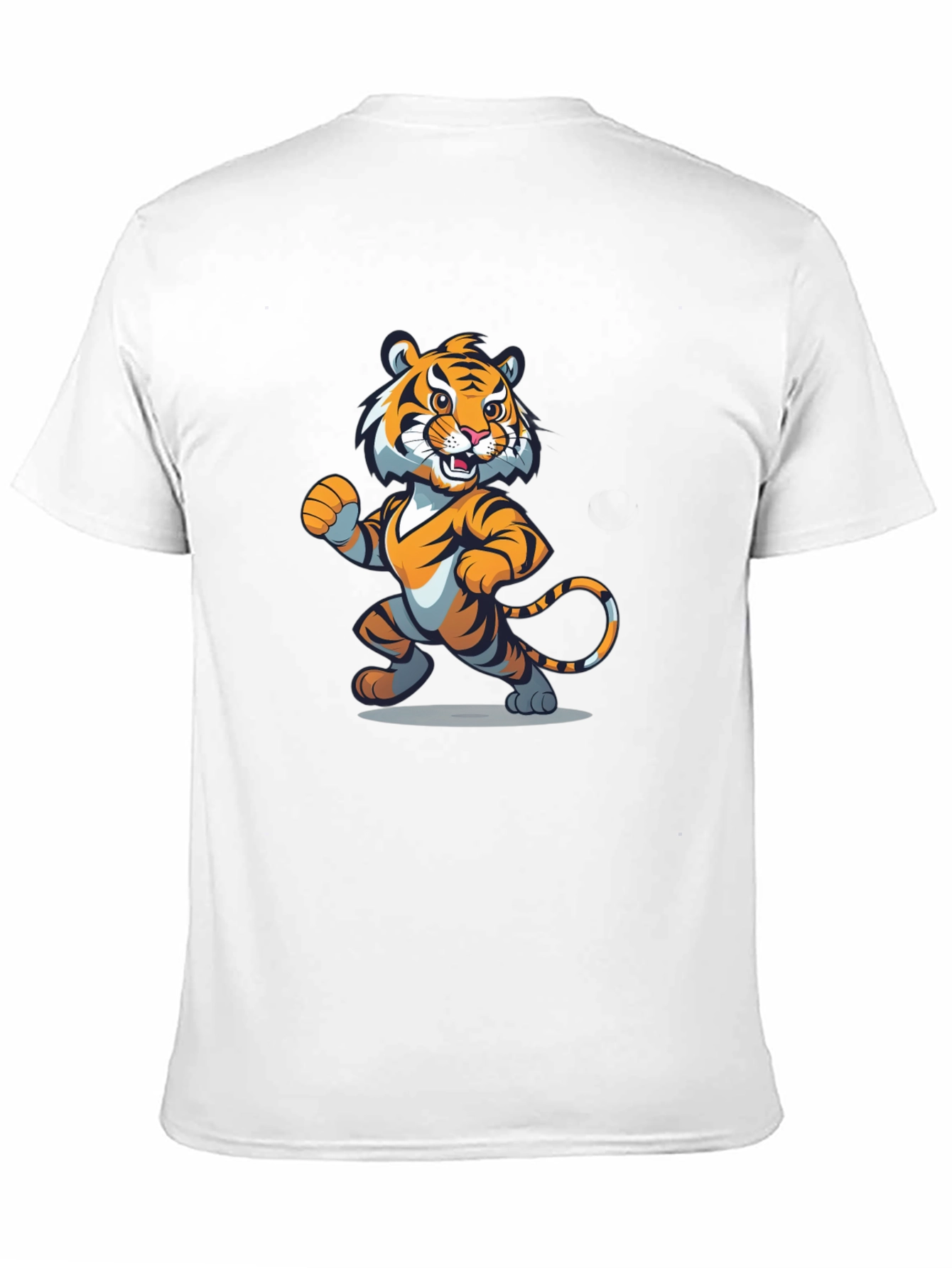 Black Cartoon Tiger Graphic Tee - Black view 11