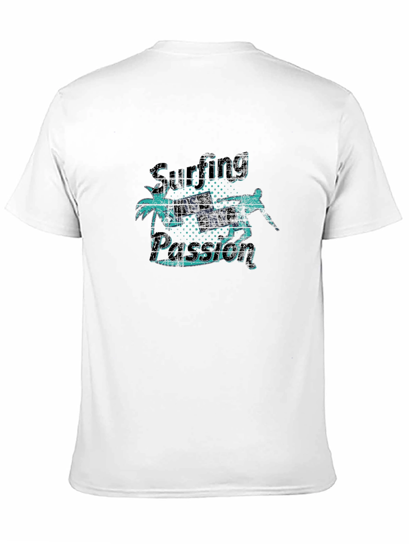 Surfing is My Passion Black Graphic T-Shirt - 11