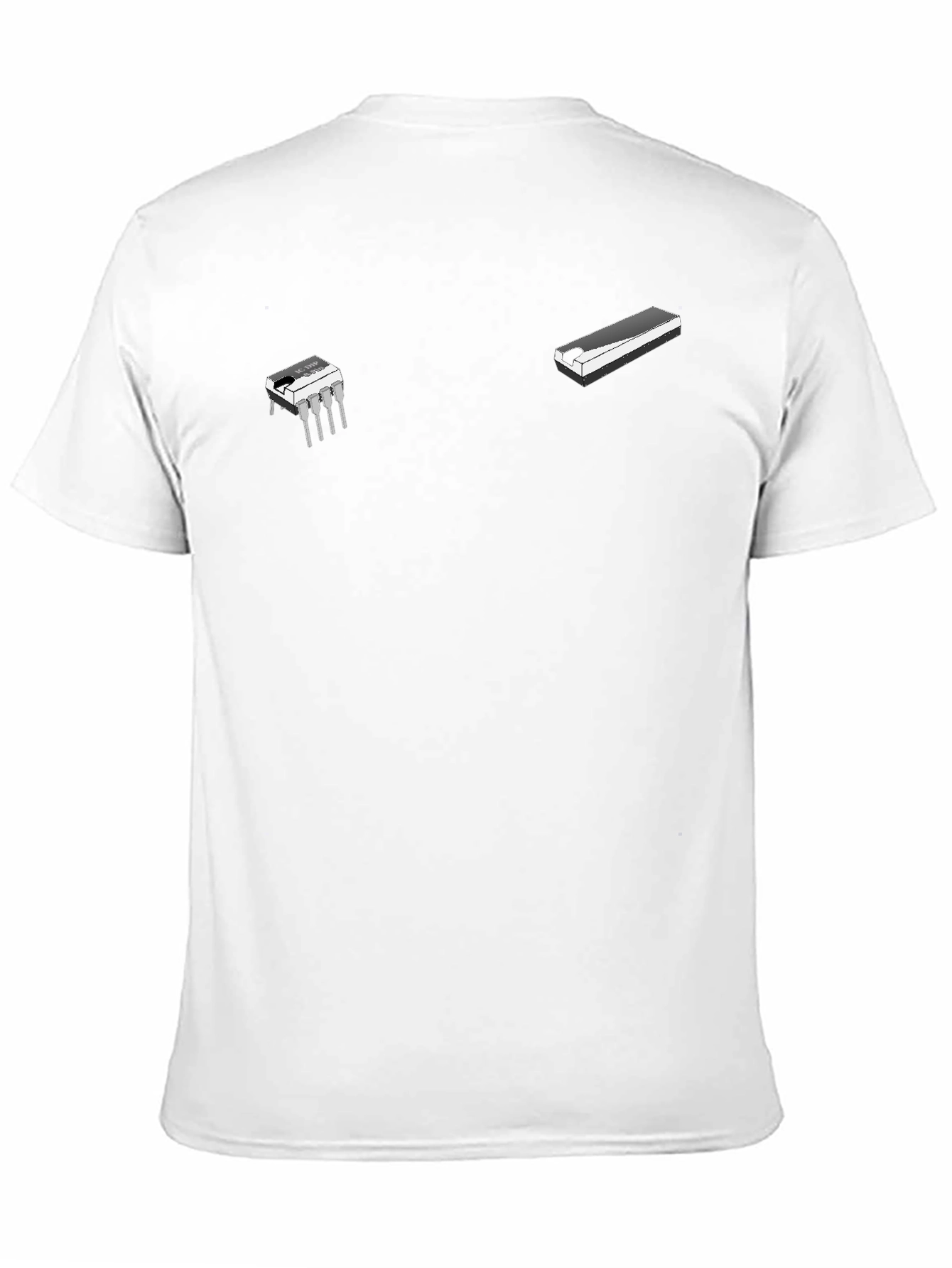 Black Novelty Black T-Shirt with Instrument Graphics view 11