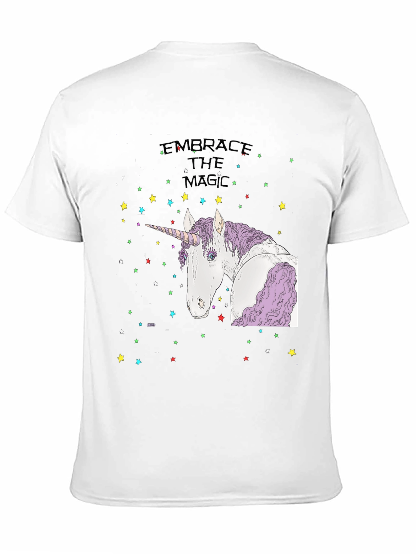 Embrace the Magic Unicorn Graphic Tee - Black Cotton - 11