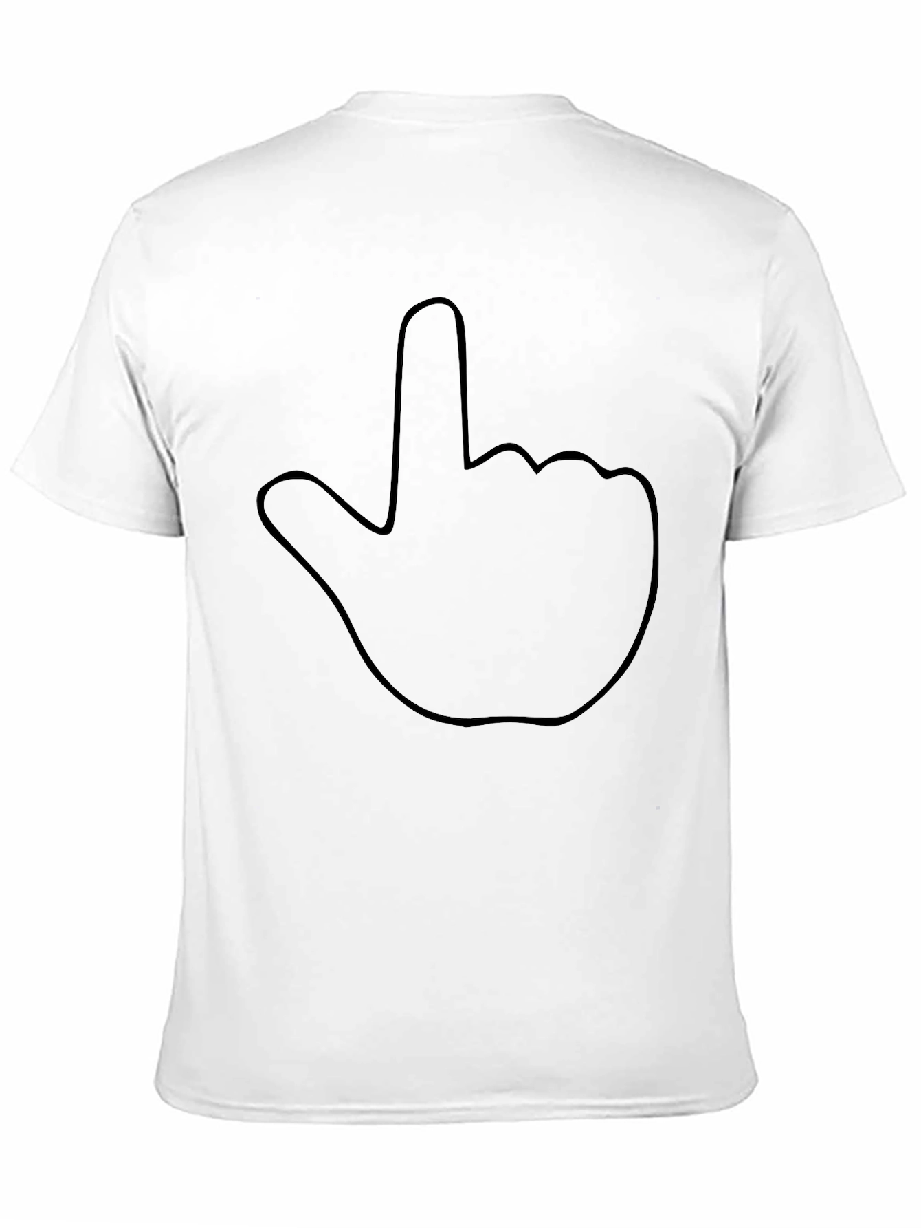 Black Humorous Black T-Shirt with Hand Gesture Graphic view 11