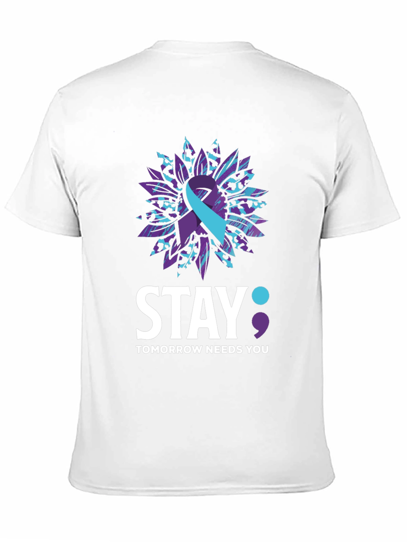 Black Stay Tomorrow Needs You Awareness T-Shirt view 11