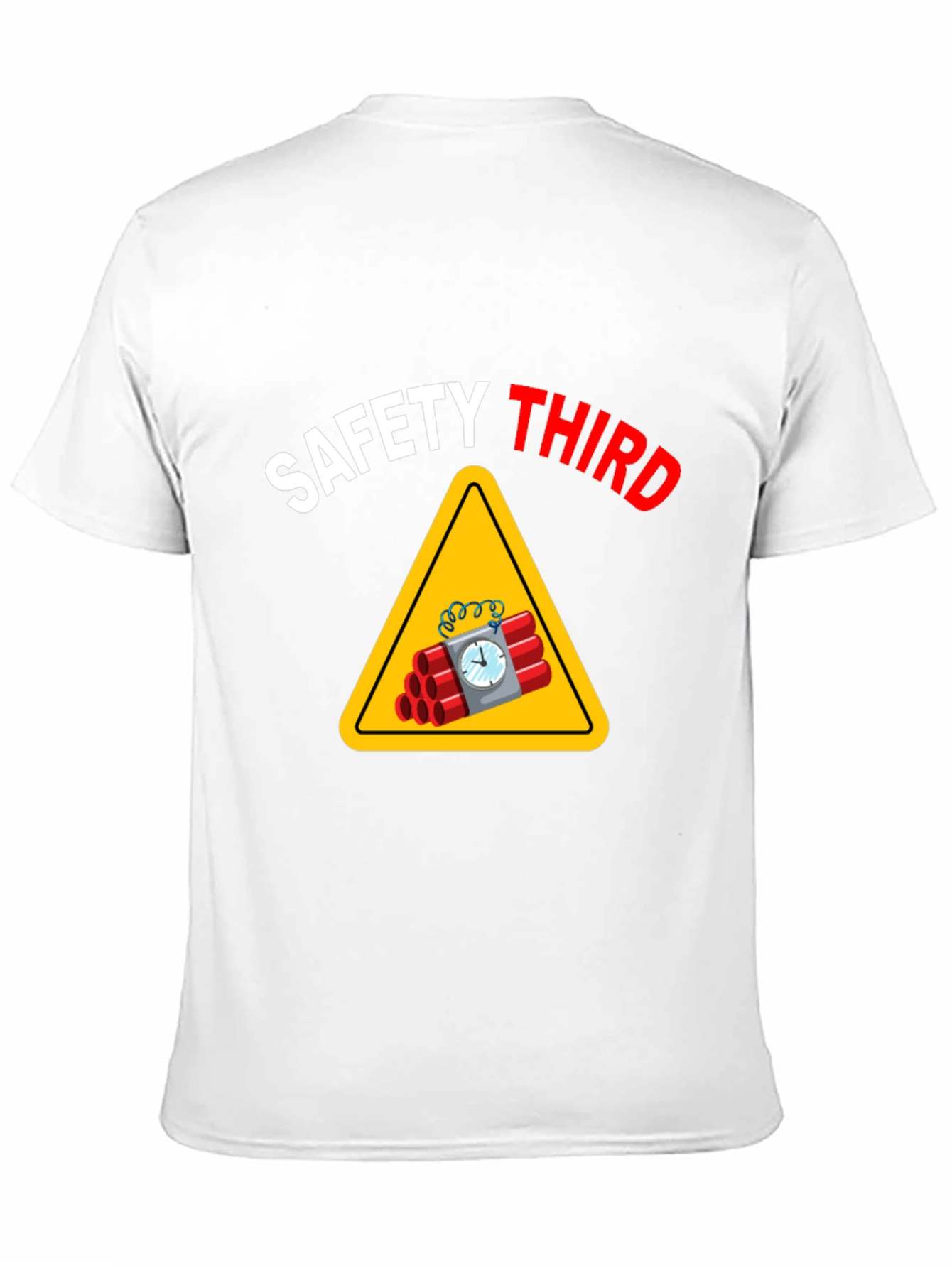 Black Safety Third T-Shirt - Funny Graphic Tee view 11