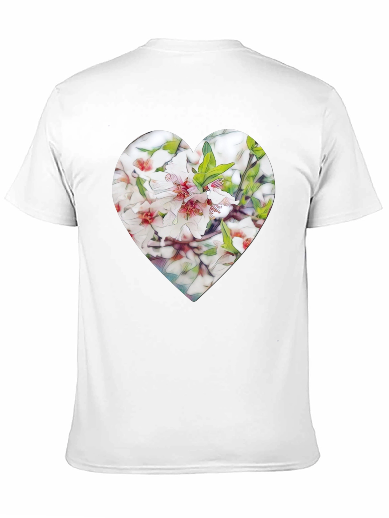 Black Heart Floral Graphic Tee - Stylish Black T-Shirt view 11