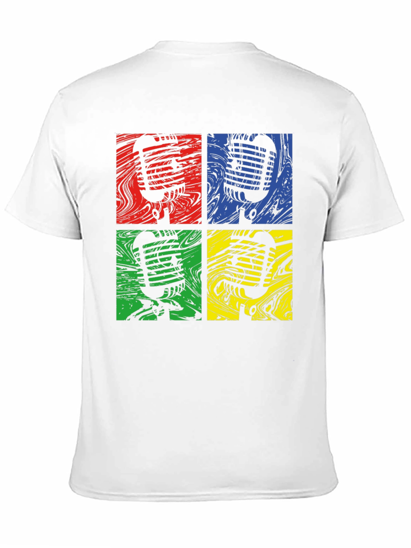Black Retro Microphone T-Shirt - Pop Art Style, Music Lover Tee view 11