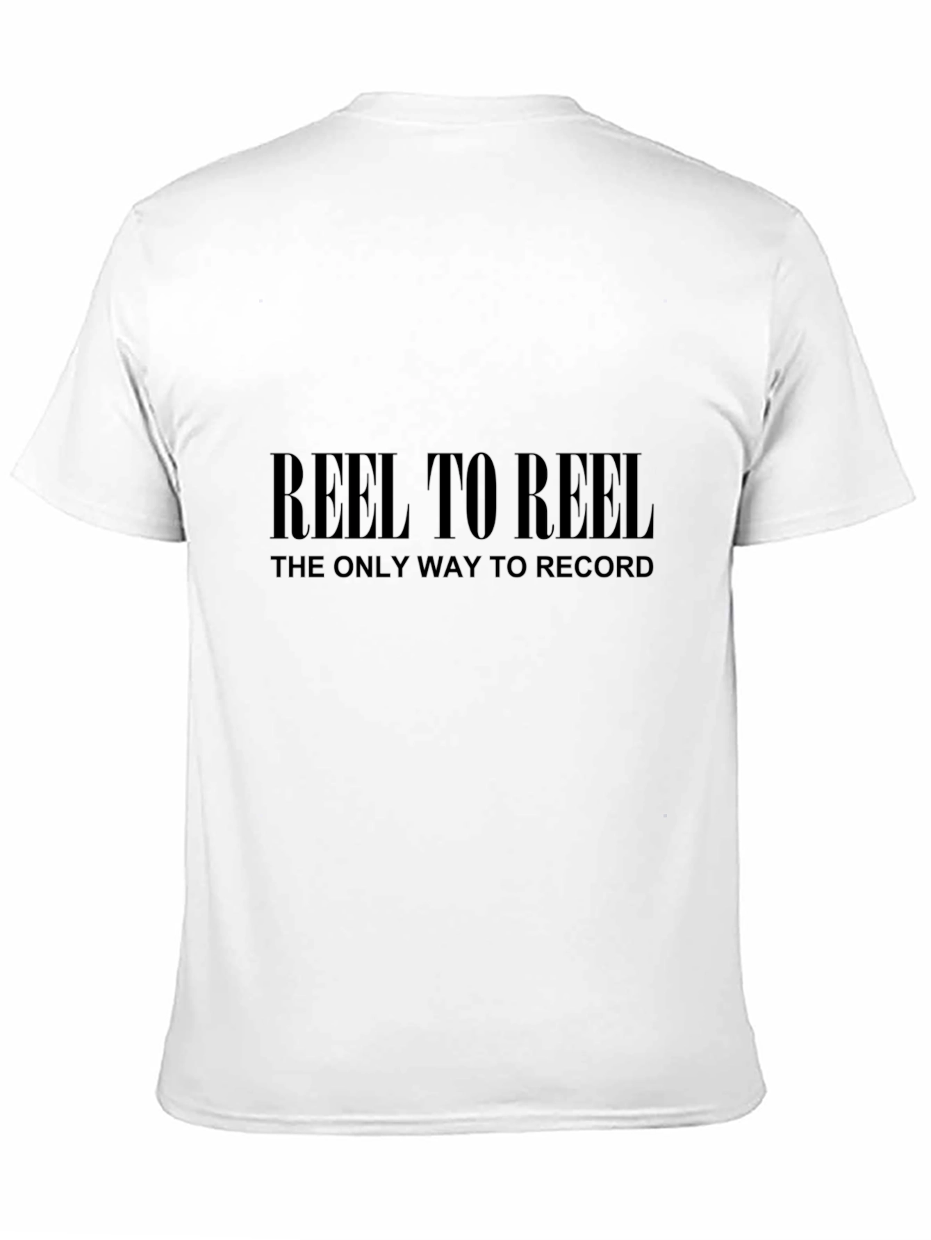 Black Reel To Reel T-Shirt - Retro Recording view 11