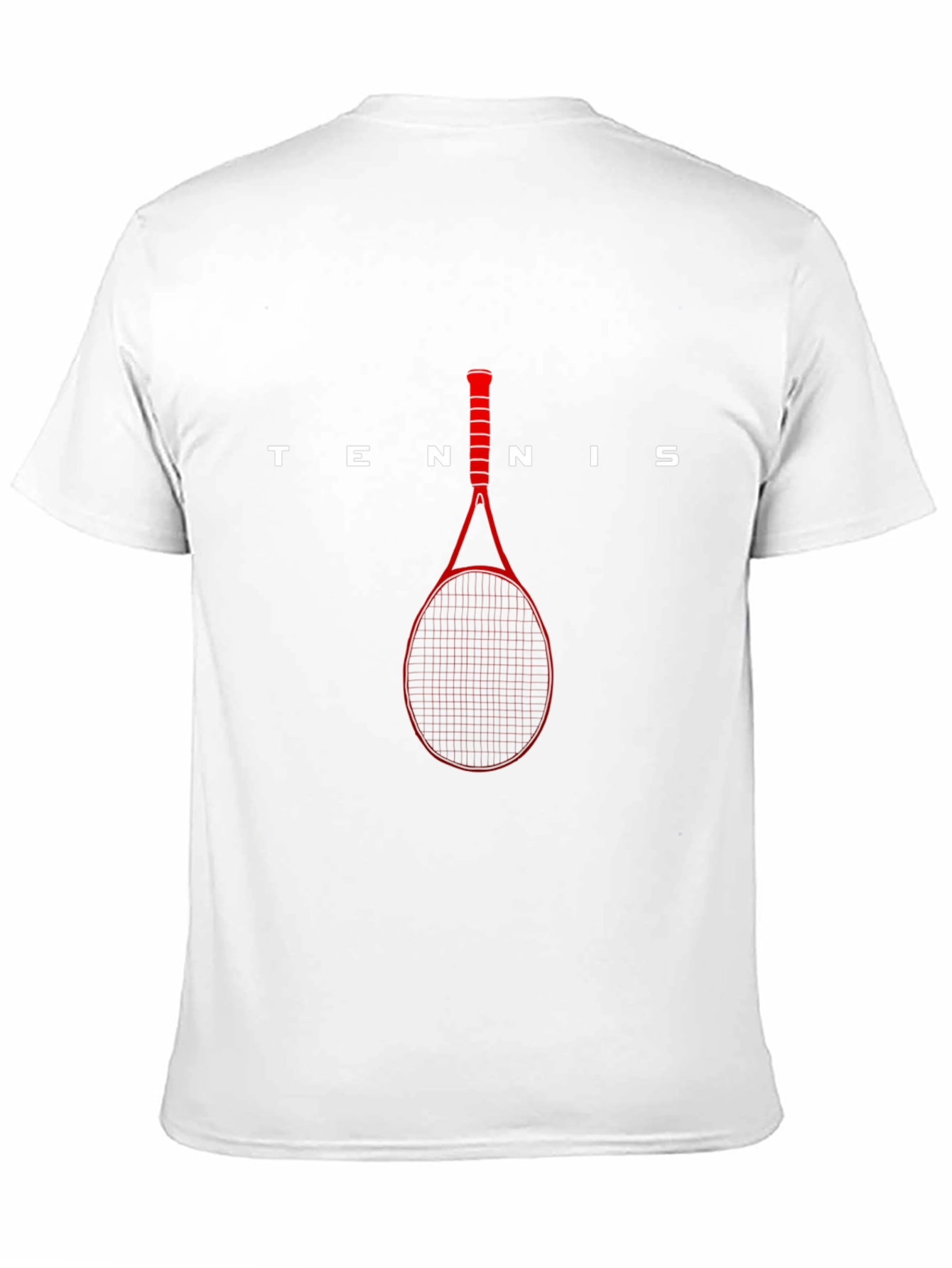 Black Tennis Racket Graphic T-Shirt - Black Cotton Tee view 11