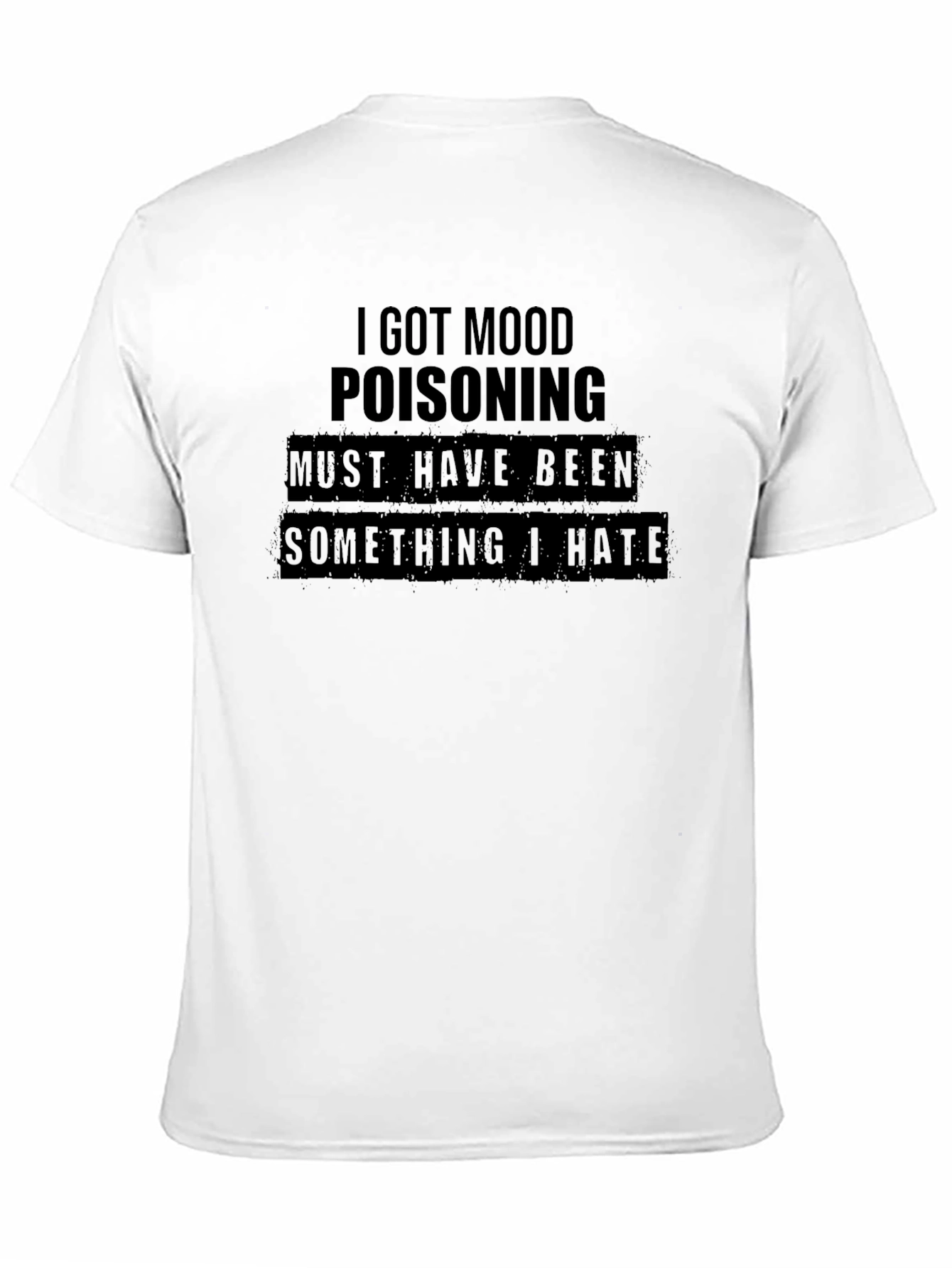 Black Mood Poisoning Graphic Tee - Humorous Black T-Shirt view 11