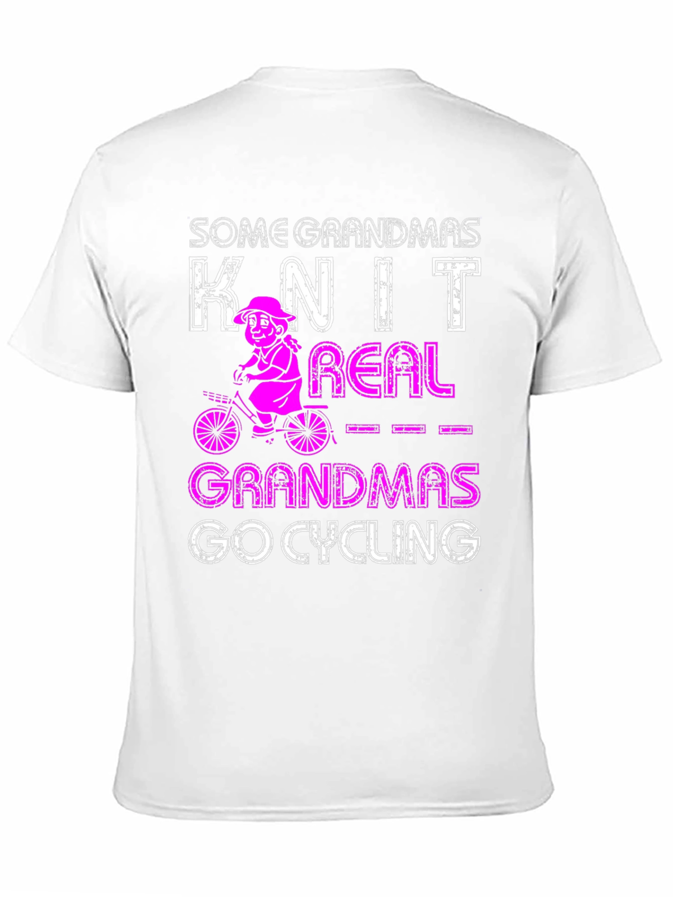 Black Cycling Grandma Graphic Tee - Knit vs. Cycle view 11